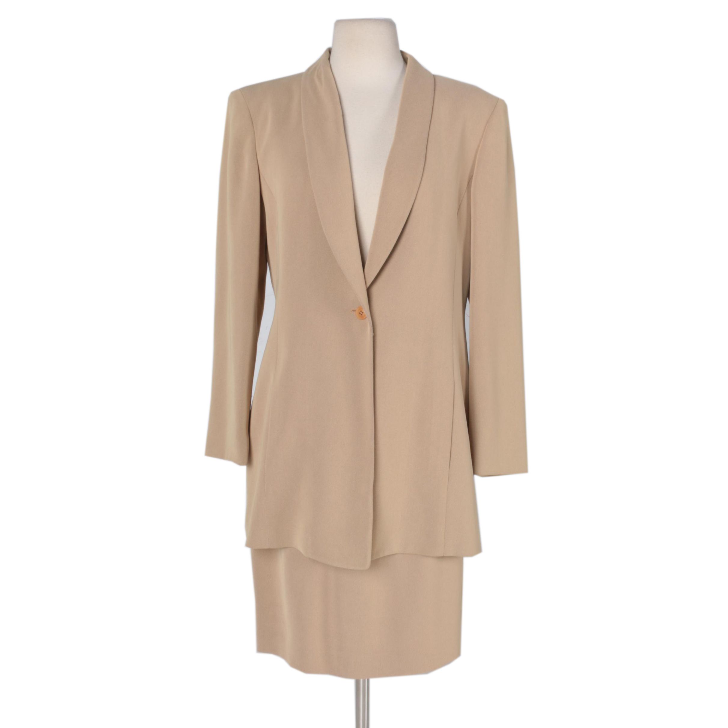 Women's Emanuel Ungard Beige Skirt Suit