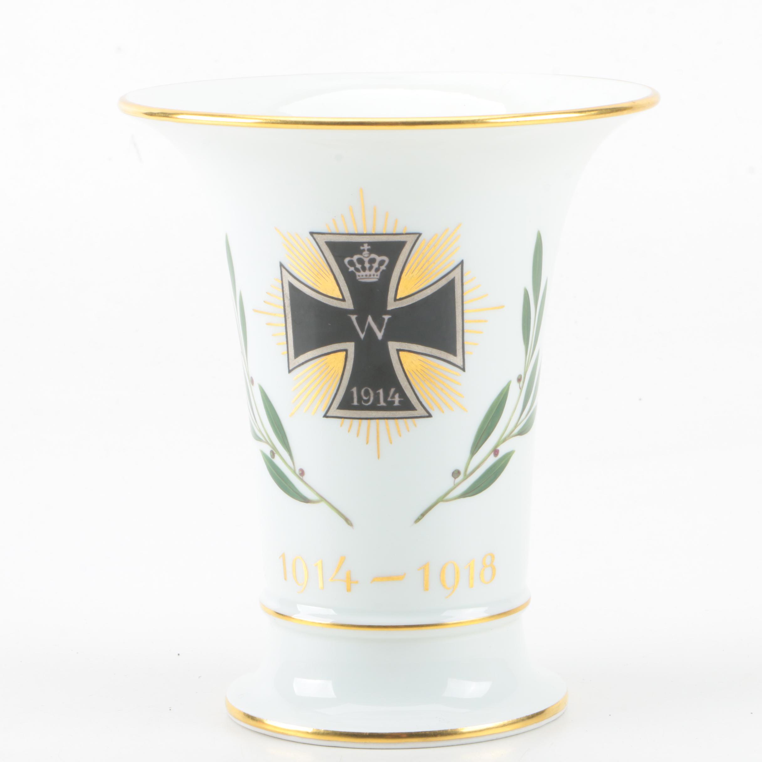 Antique Meissen World War One Prussian Vase