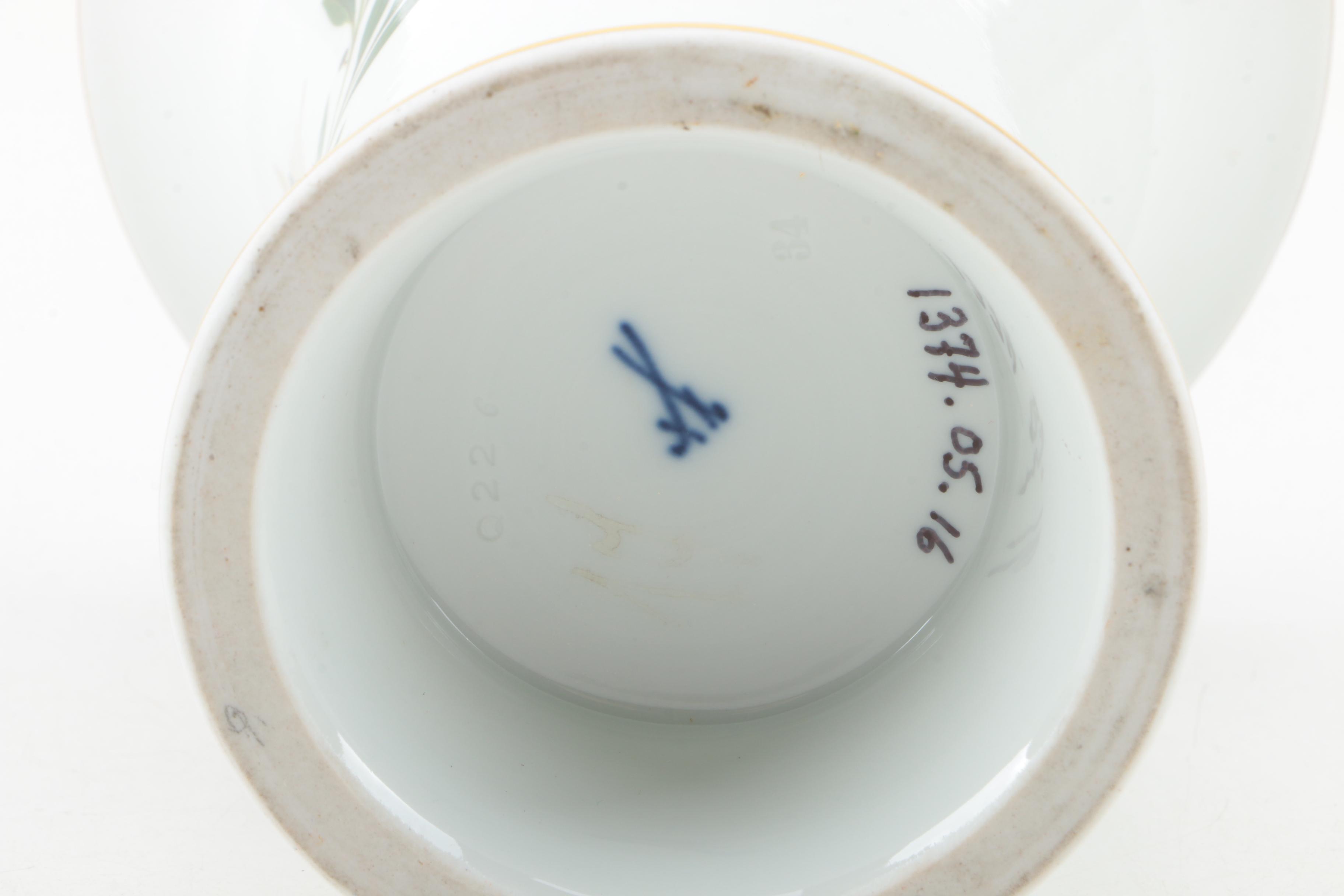 Antique Meissen World War One Prussian Vase