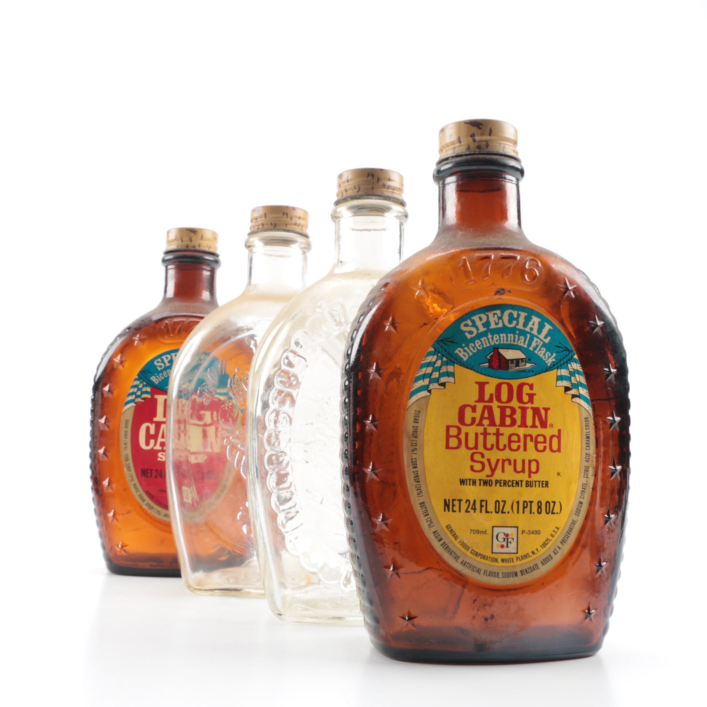 Vintage Glass Syrup Bottles
