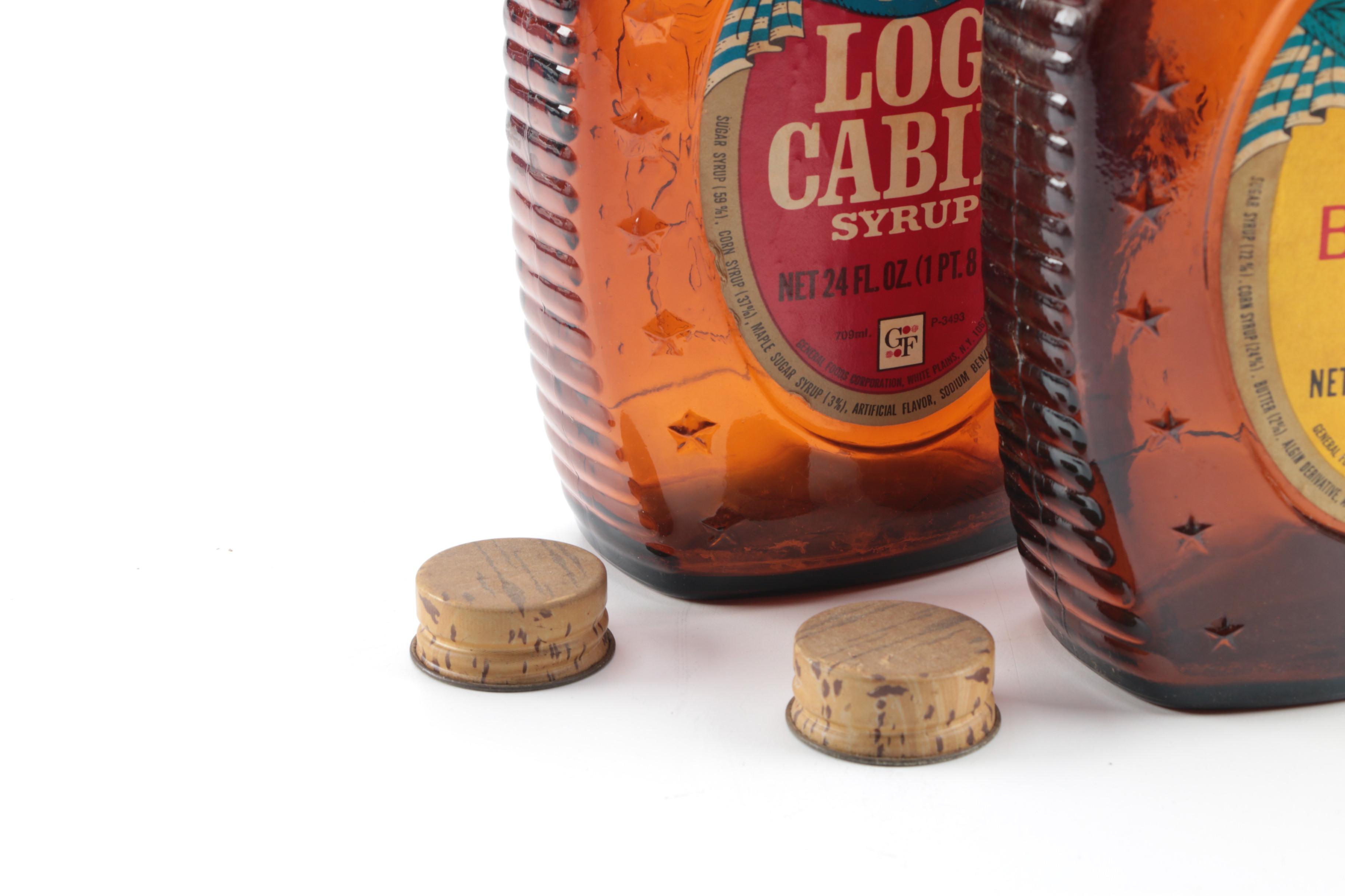 Vintage Glass Syrup Bottles