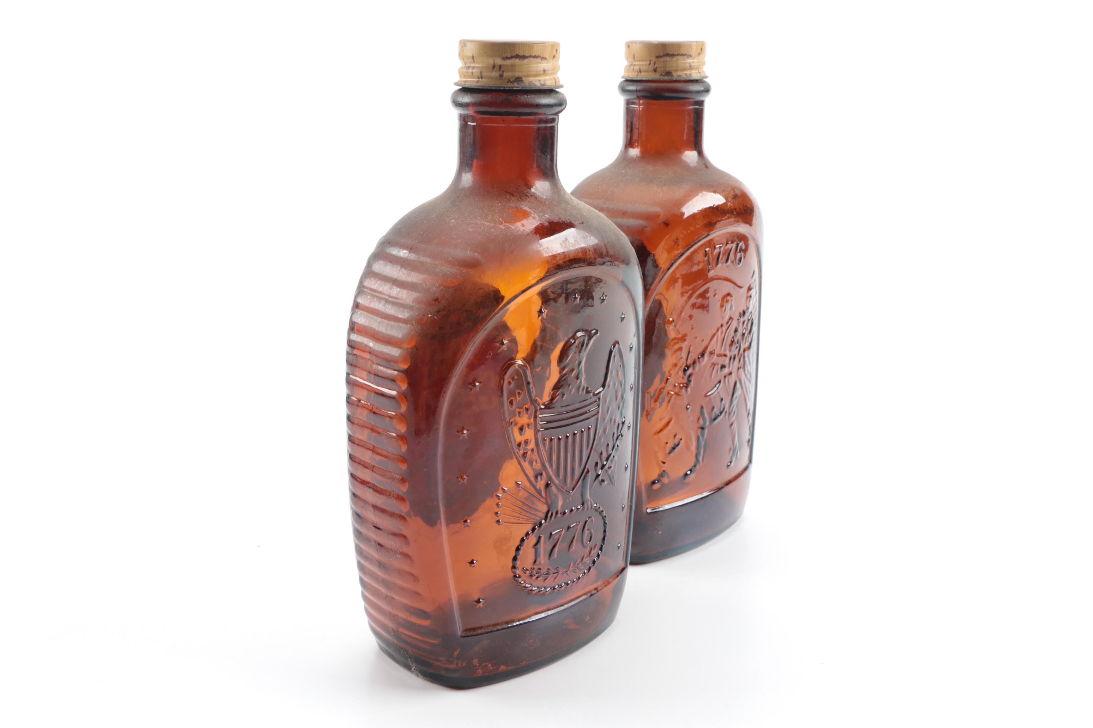 Vintage Glass Syrup Bottles