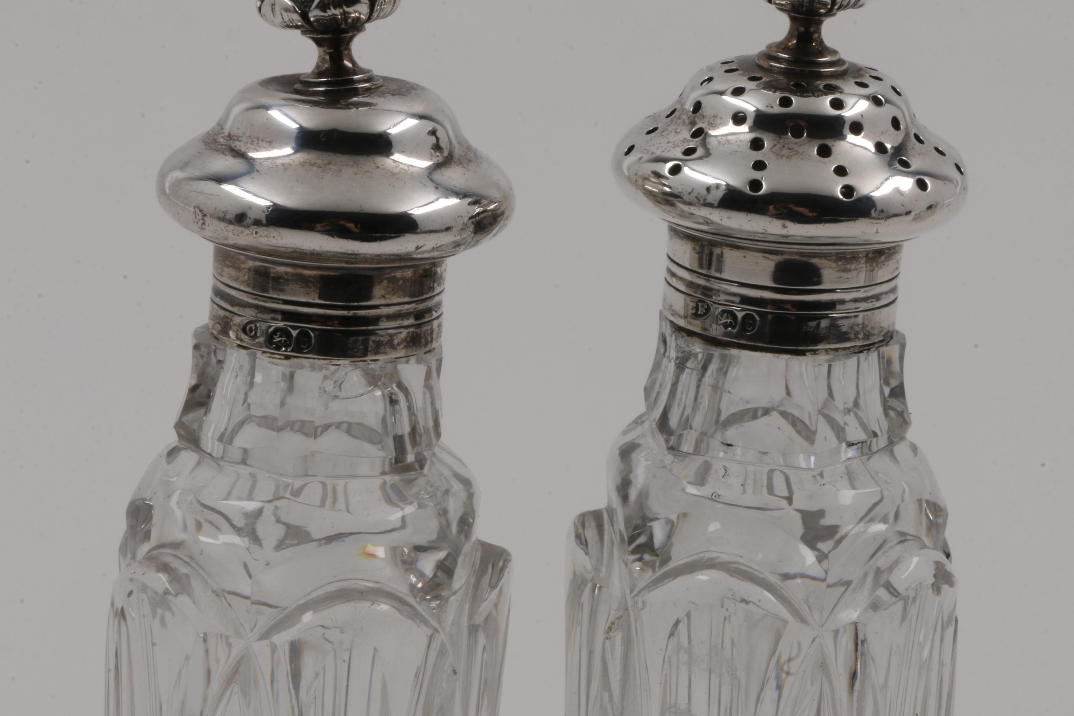 Antique English Sterling Silver Cruet Set