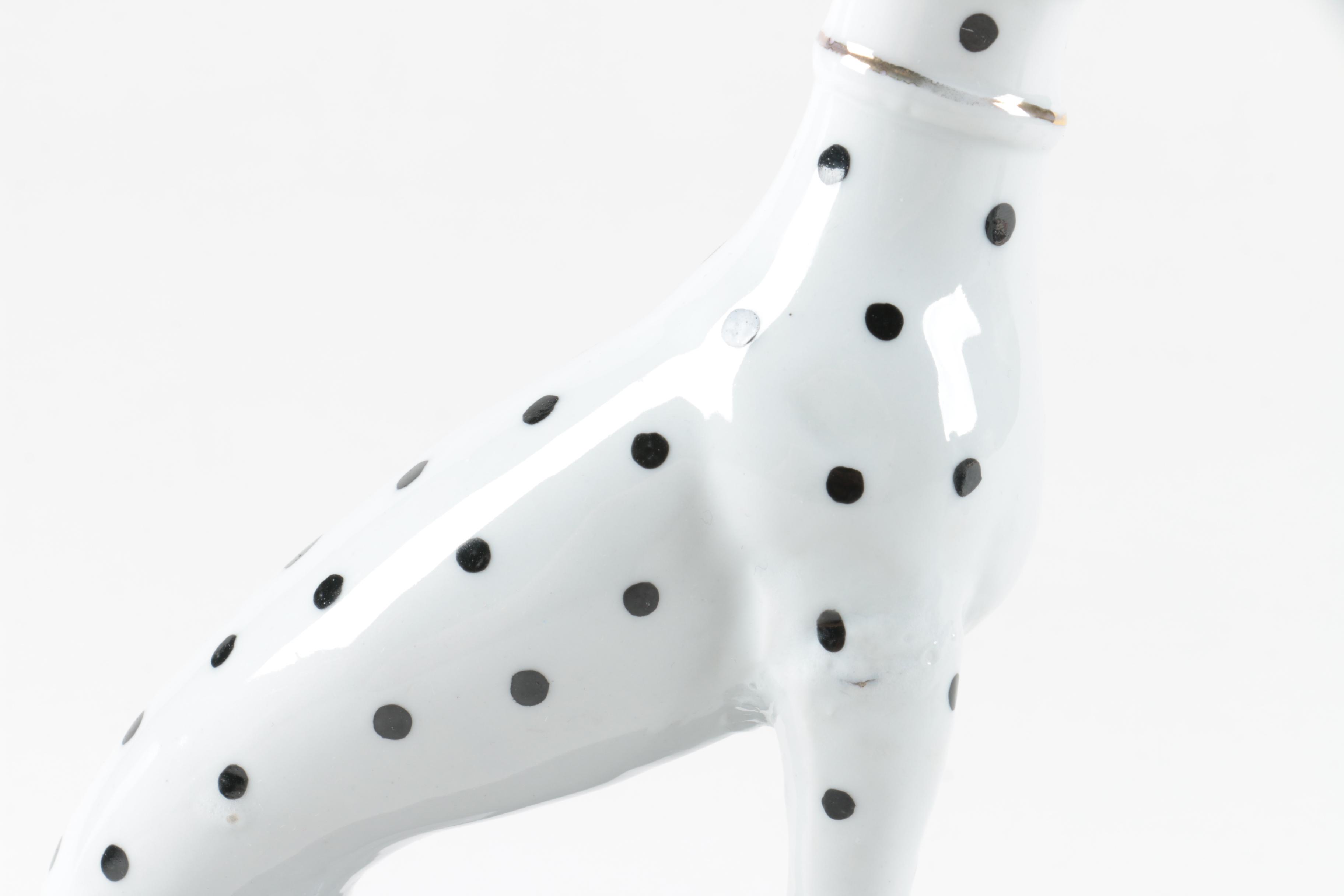 Hand-Painted Porcelain Dalmatian Figurines
