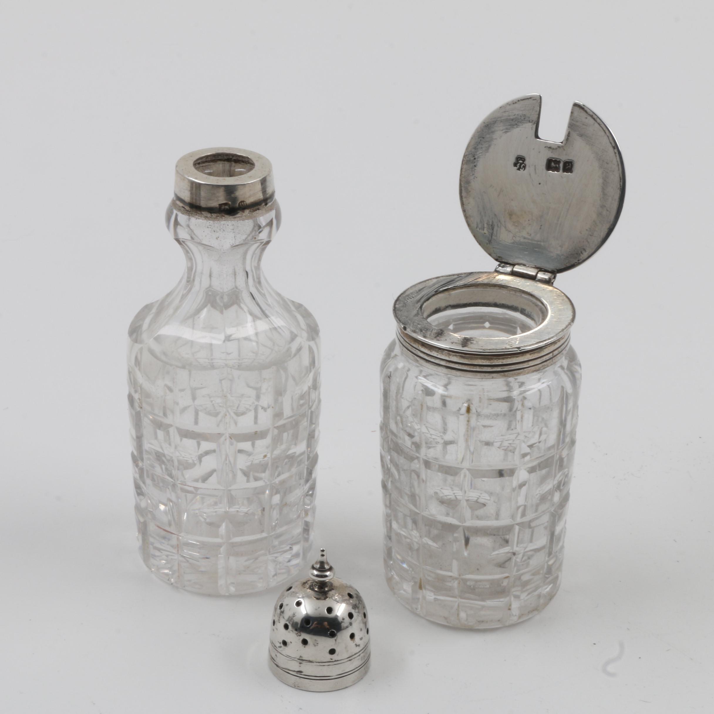 Antique English Sterling Silver Cruet Set