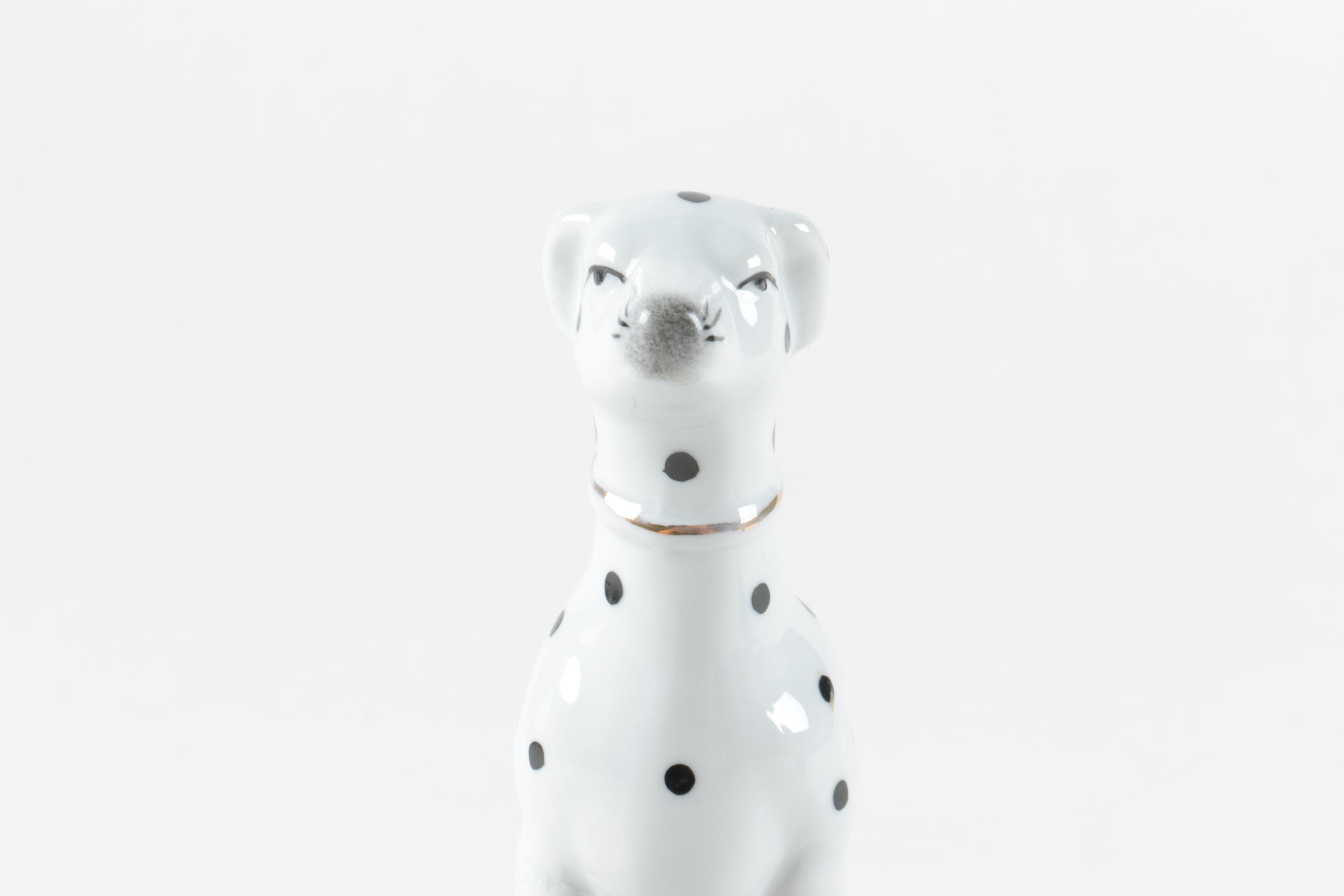 Hand-Painted Porcelain Dalmatian Figurines