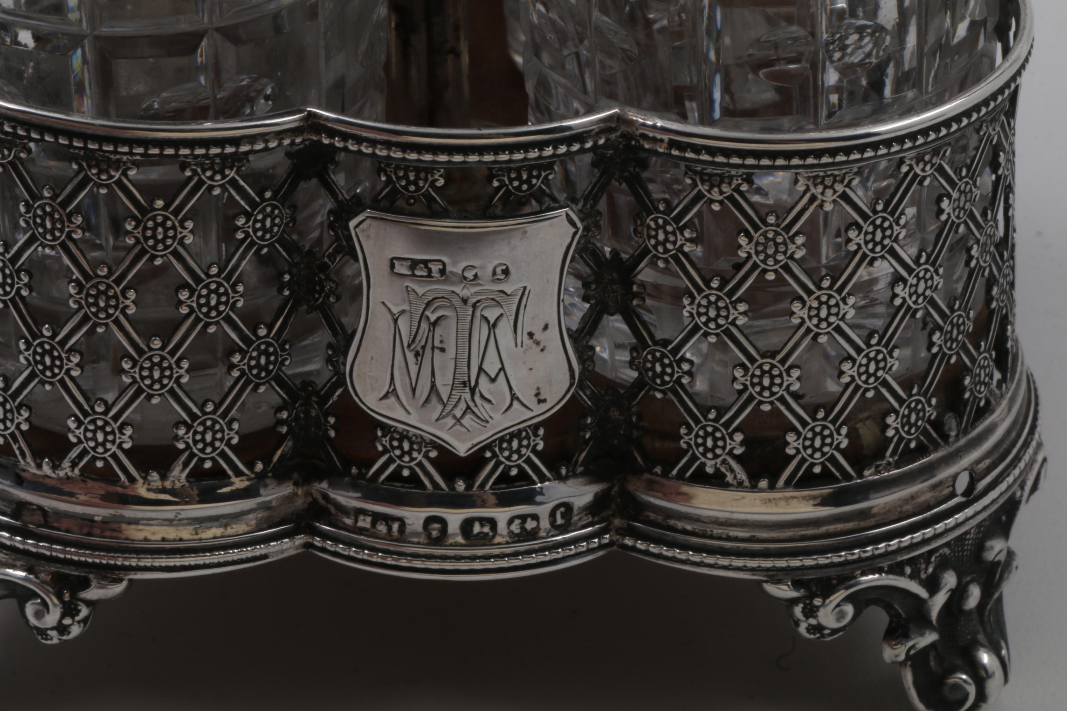 Antique English Sterling Silver Cruet Set