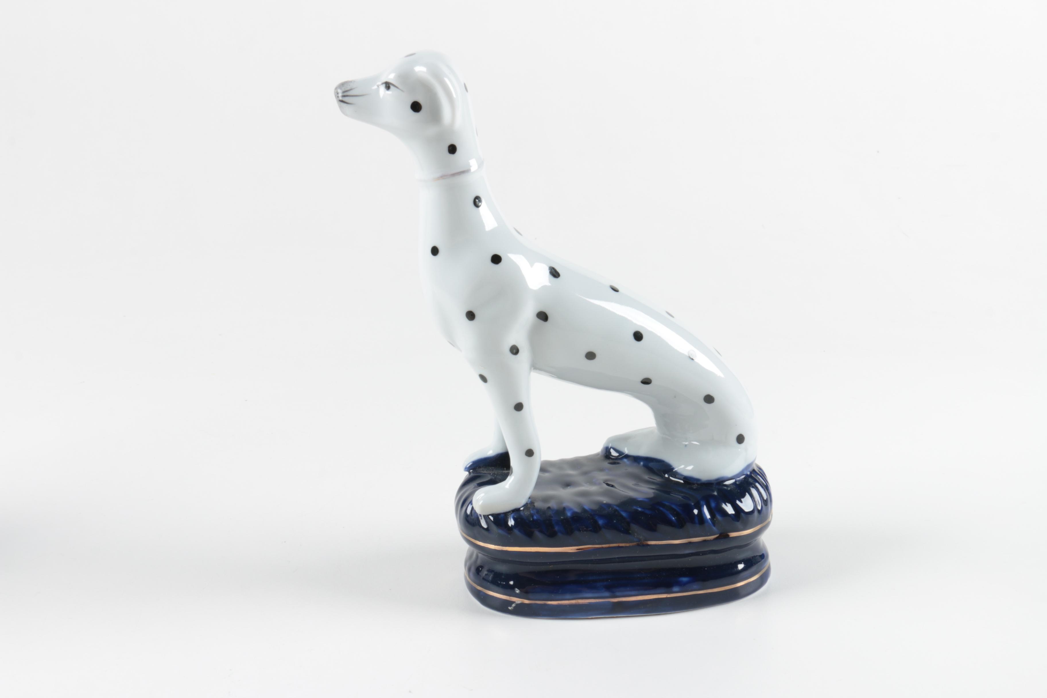 Hand-Painted Porcelain Dalmatian Figurines