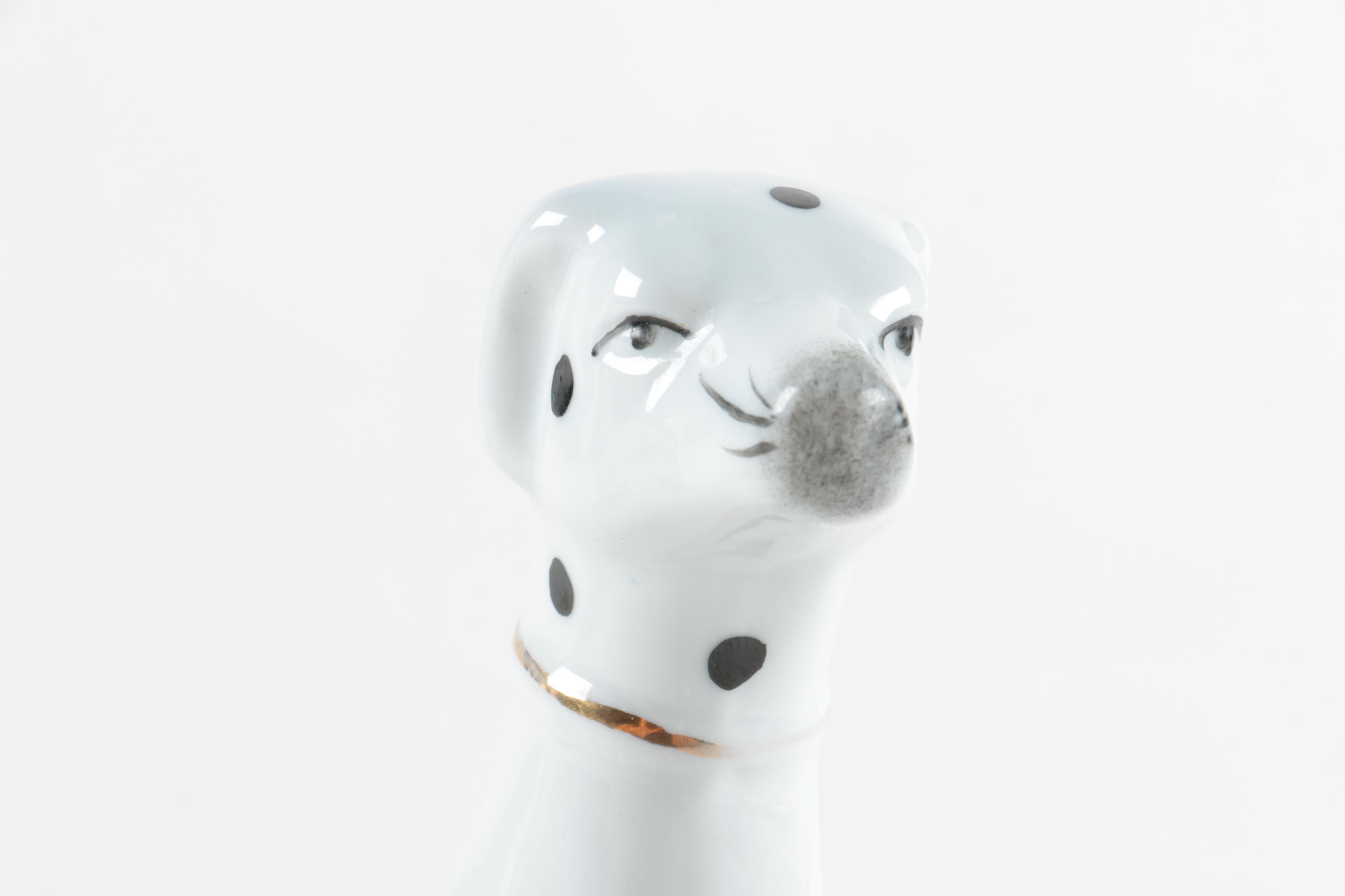 Hand-Painted Porcelain Dalmatian Figurines