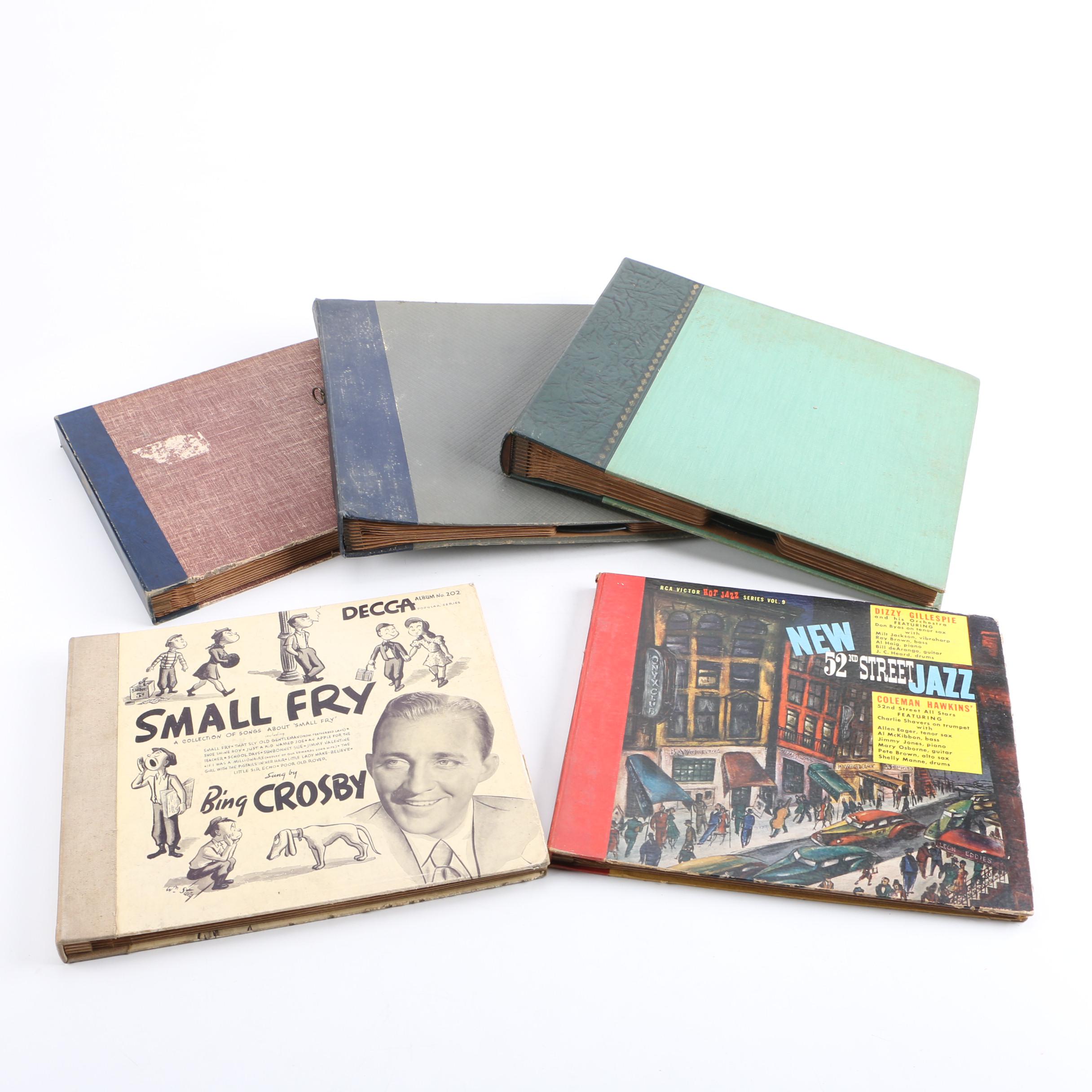 Bing Crosby, "New 52nd Street Jazz" and Other Records with Album Binders