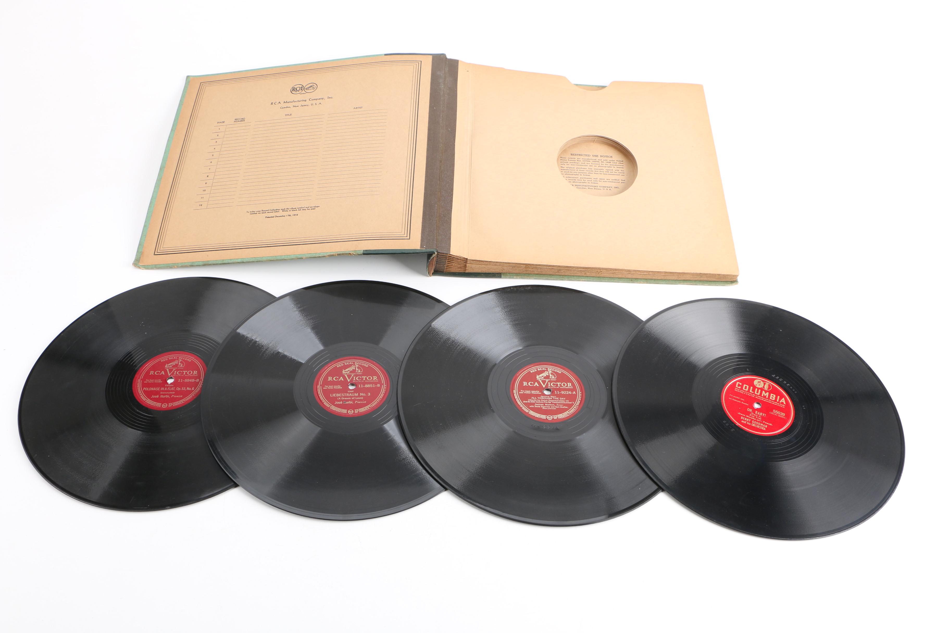 Bing Crosby, "New 52nd Street Jazz" and Other Records with Album Binders