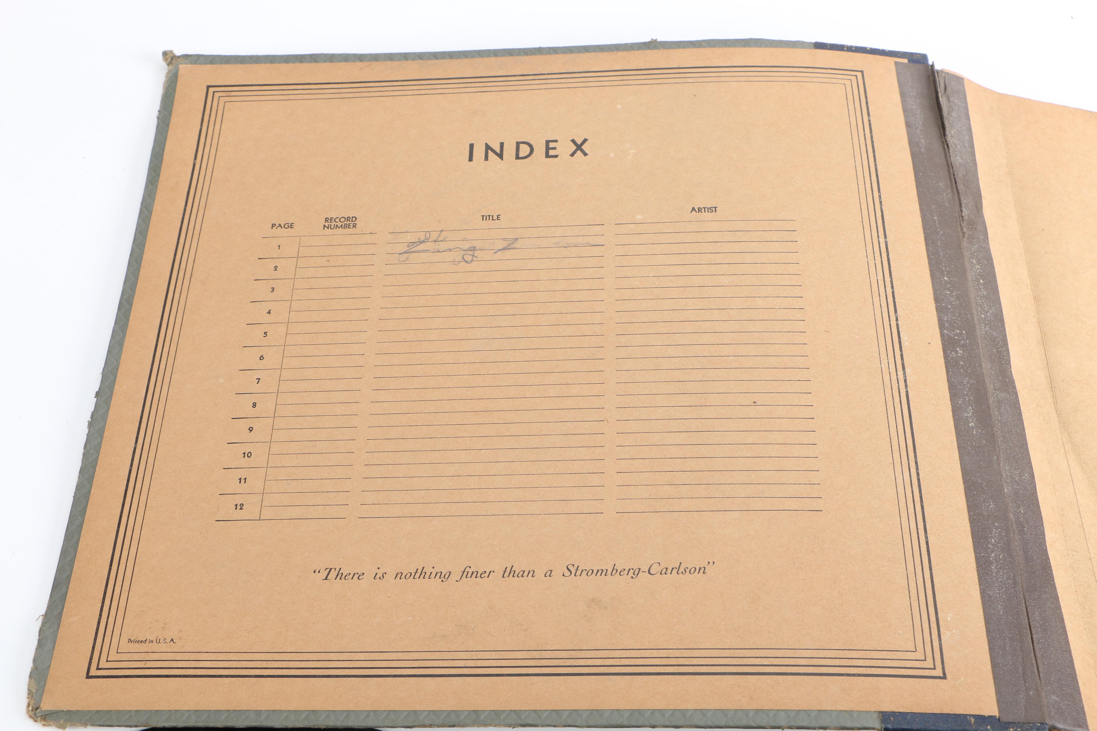 Bing Crosby, "New 52nd Street Jazz" and Other Records with Album Binders