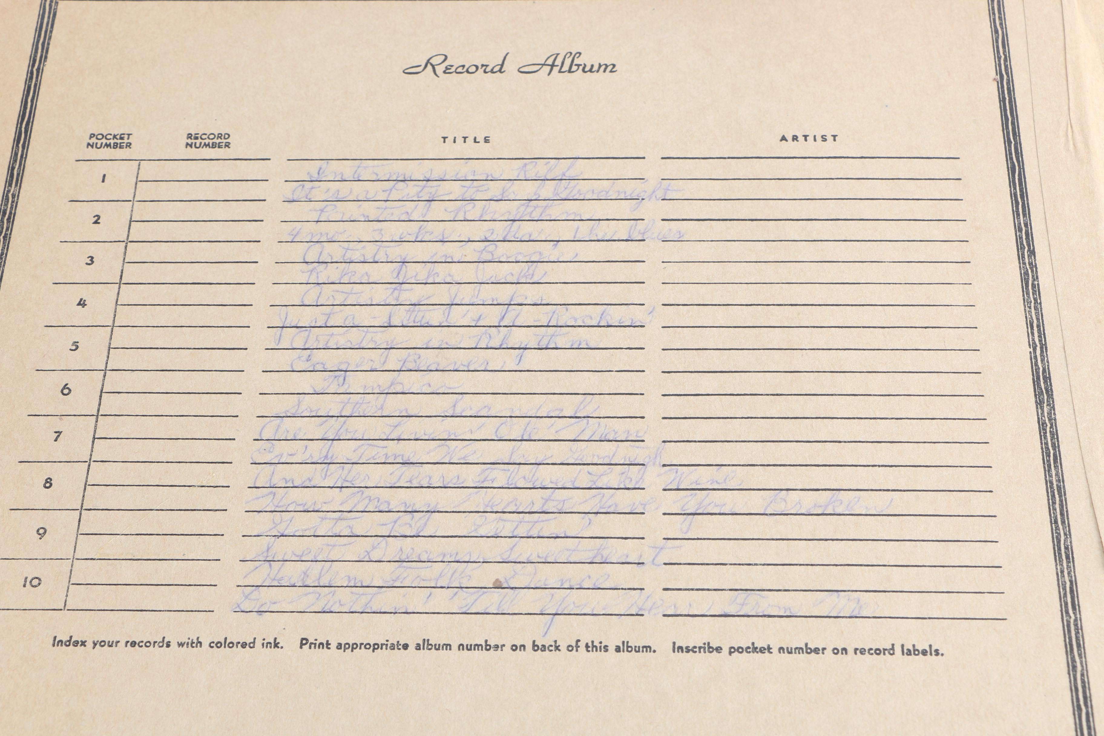 Bing Crosby, "New 52nd Street Jazz" and Other Records with Album Binders