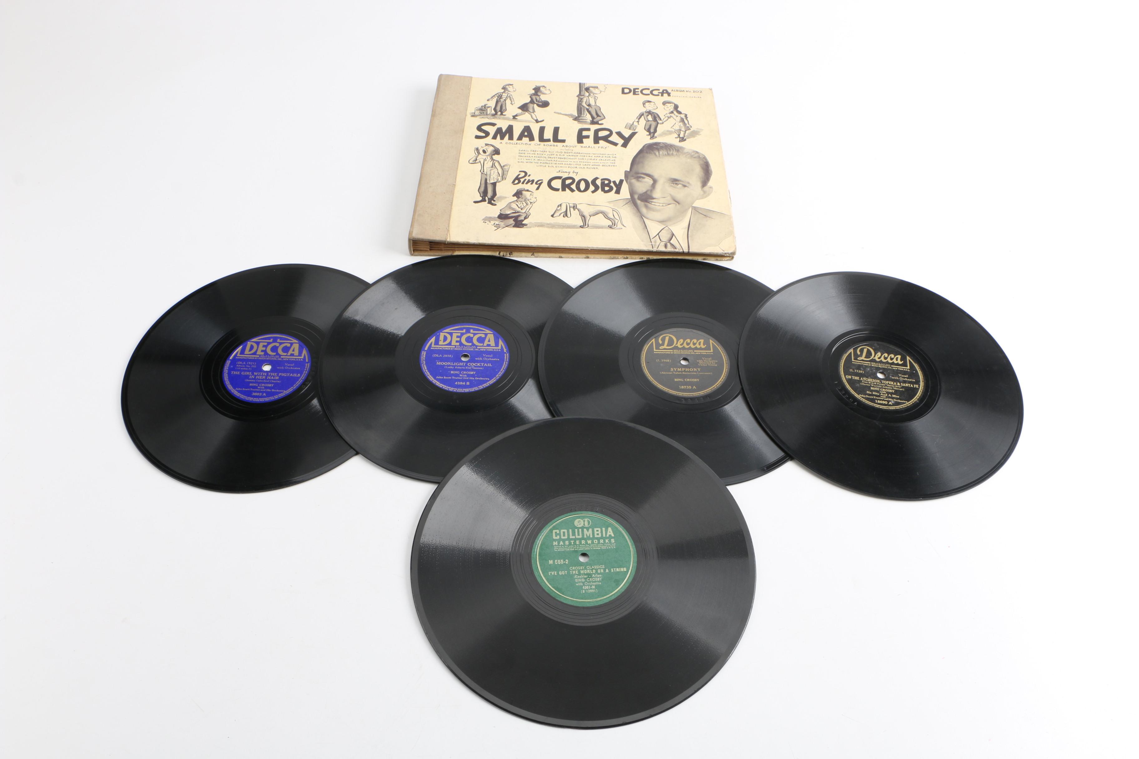 Bing Crosby, "New 52nd Street Jazz" and Other Records with Album Binders