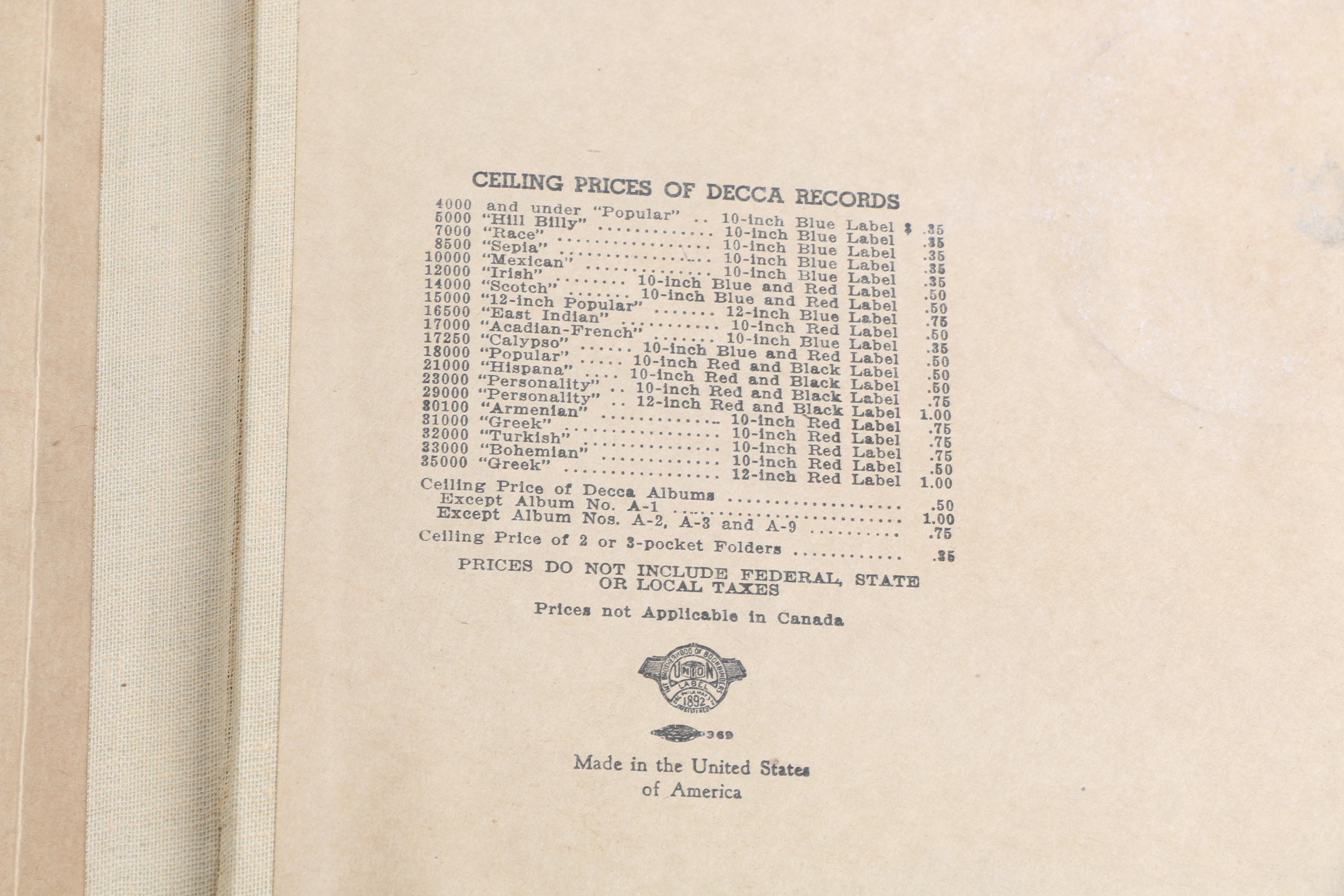 Bing Crosby, "New 52nd Street Jazz" and Other Records with Album Binders