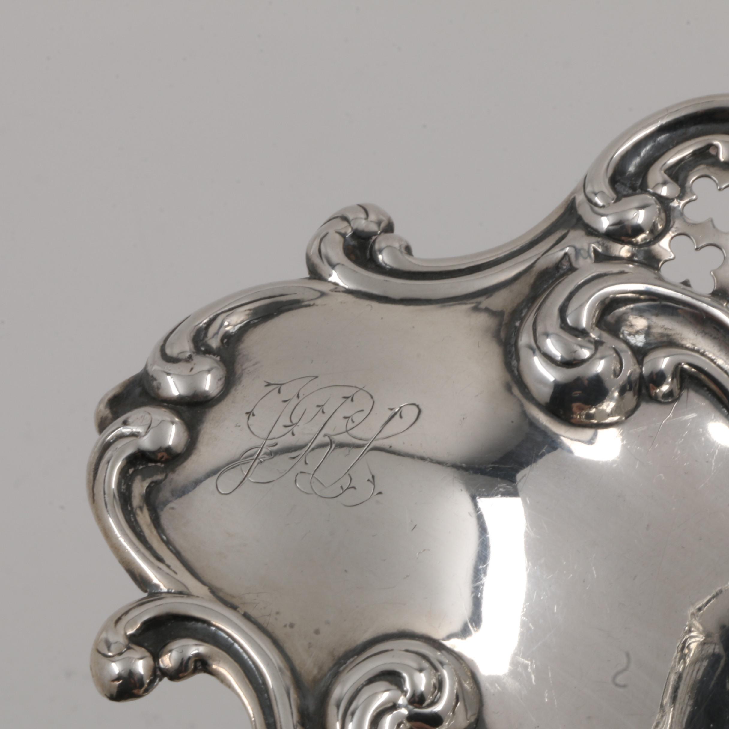 Antique Gorham Sterling Silver Pierced, Footed Service Bowl