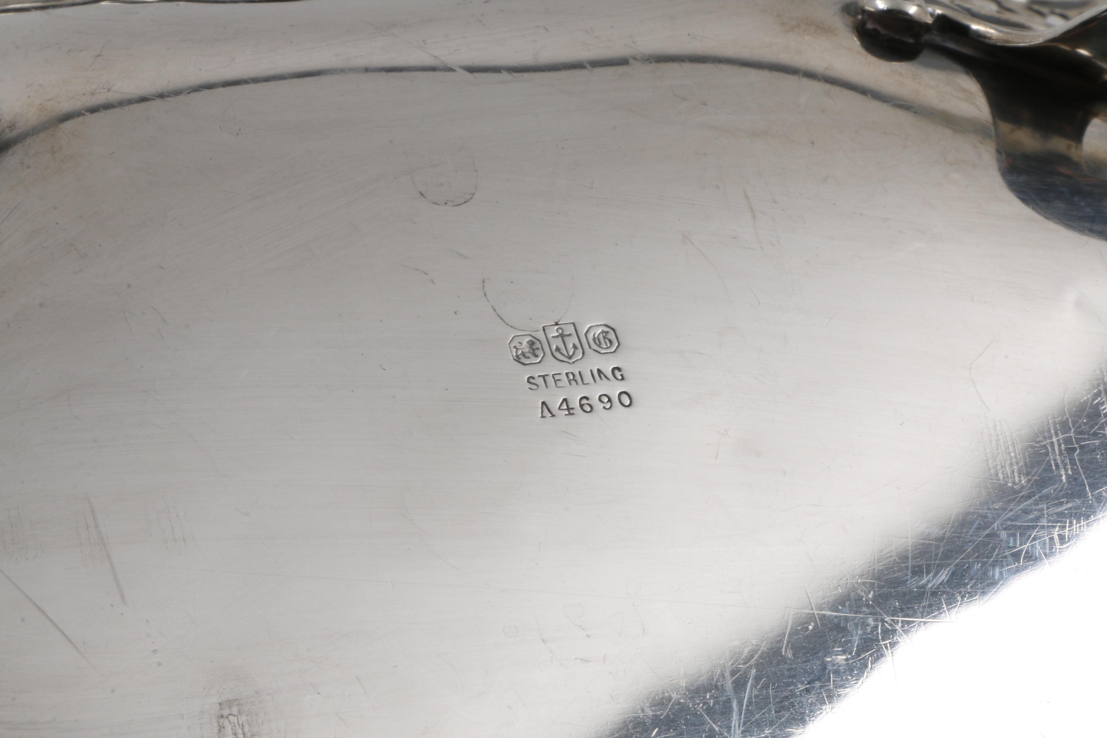 Antique Gorham Sterling Silver Pierced, Footed Service Bowl