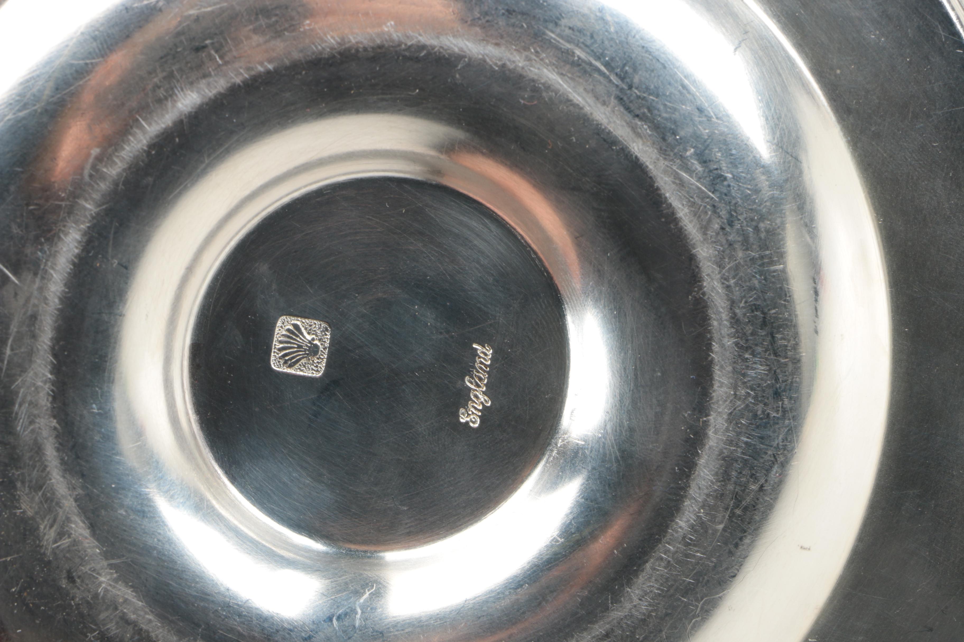 Ellis-Barker Silver Co. Silver Plate Chamberstick Holder with Snuffer