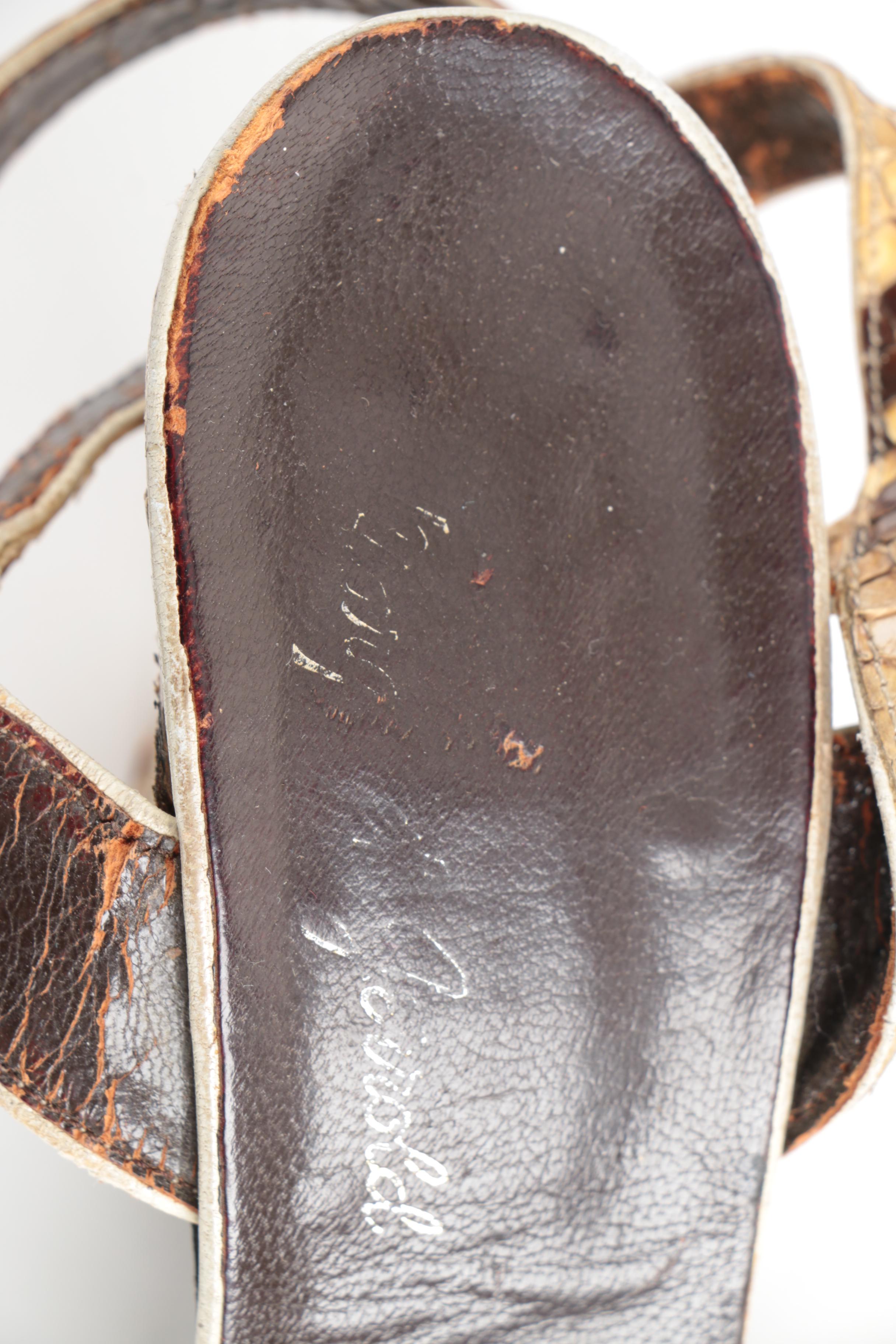 Women's Vintage Python Snake Skin Heels