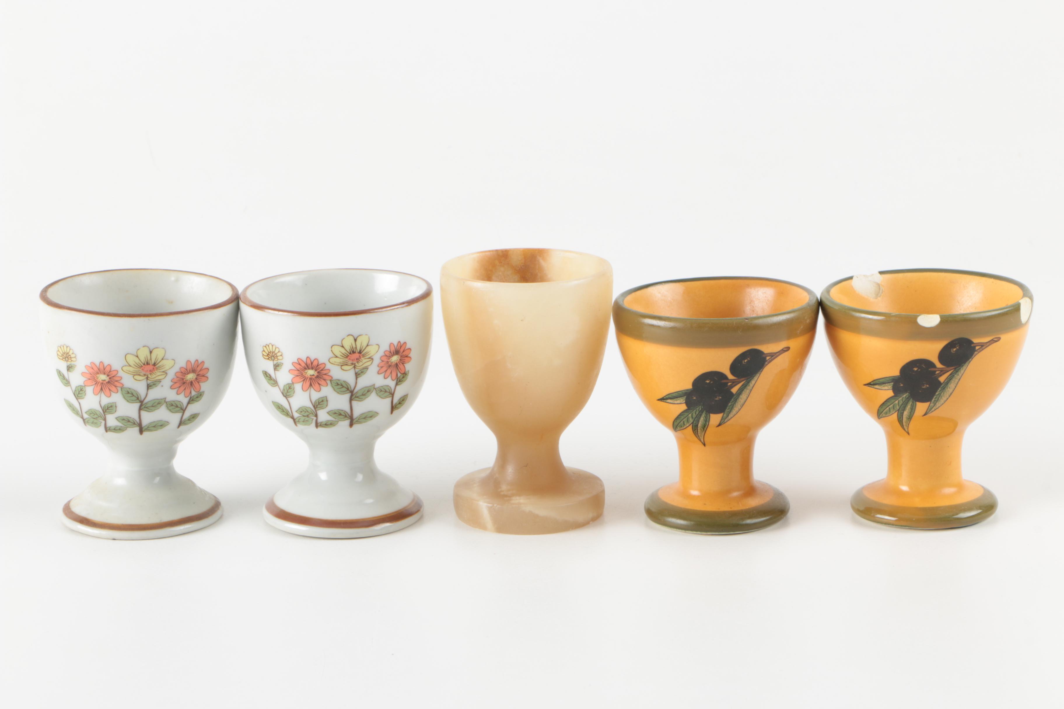 Egg Cups and Gekkeikan Sake Cups