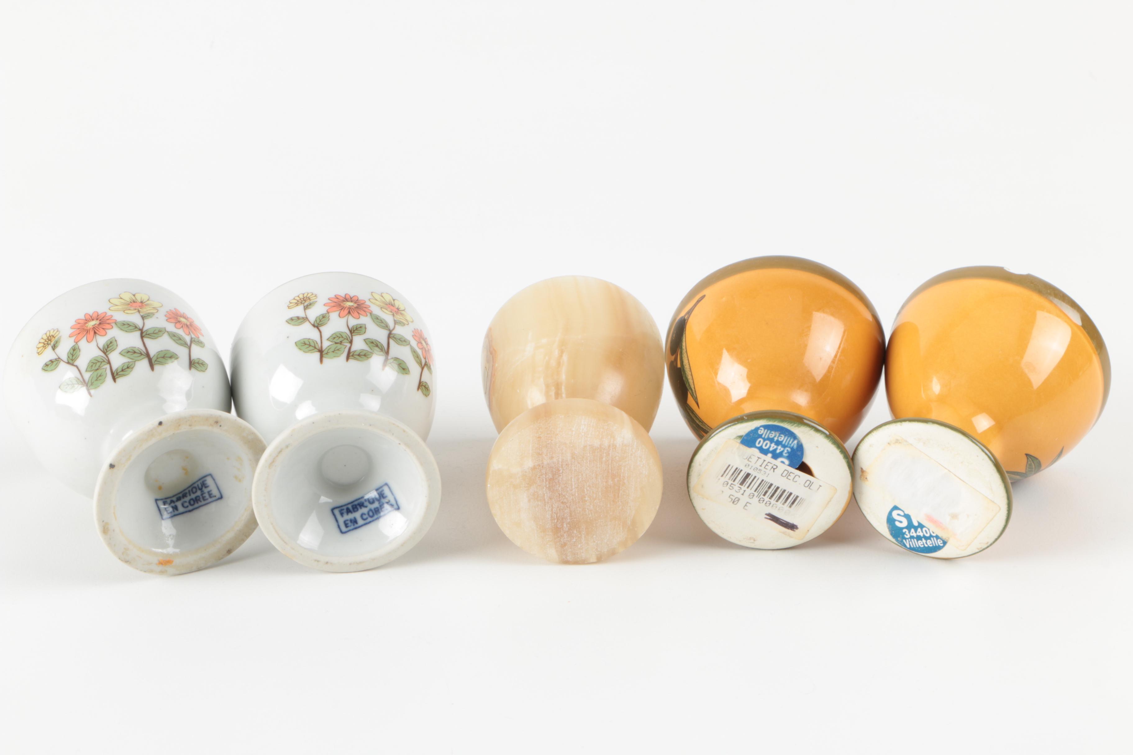 Egg Cups and Gekkeikan Sake Cups