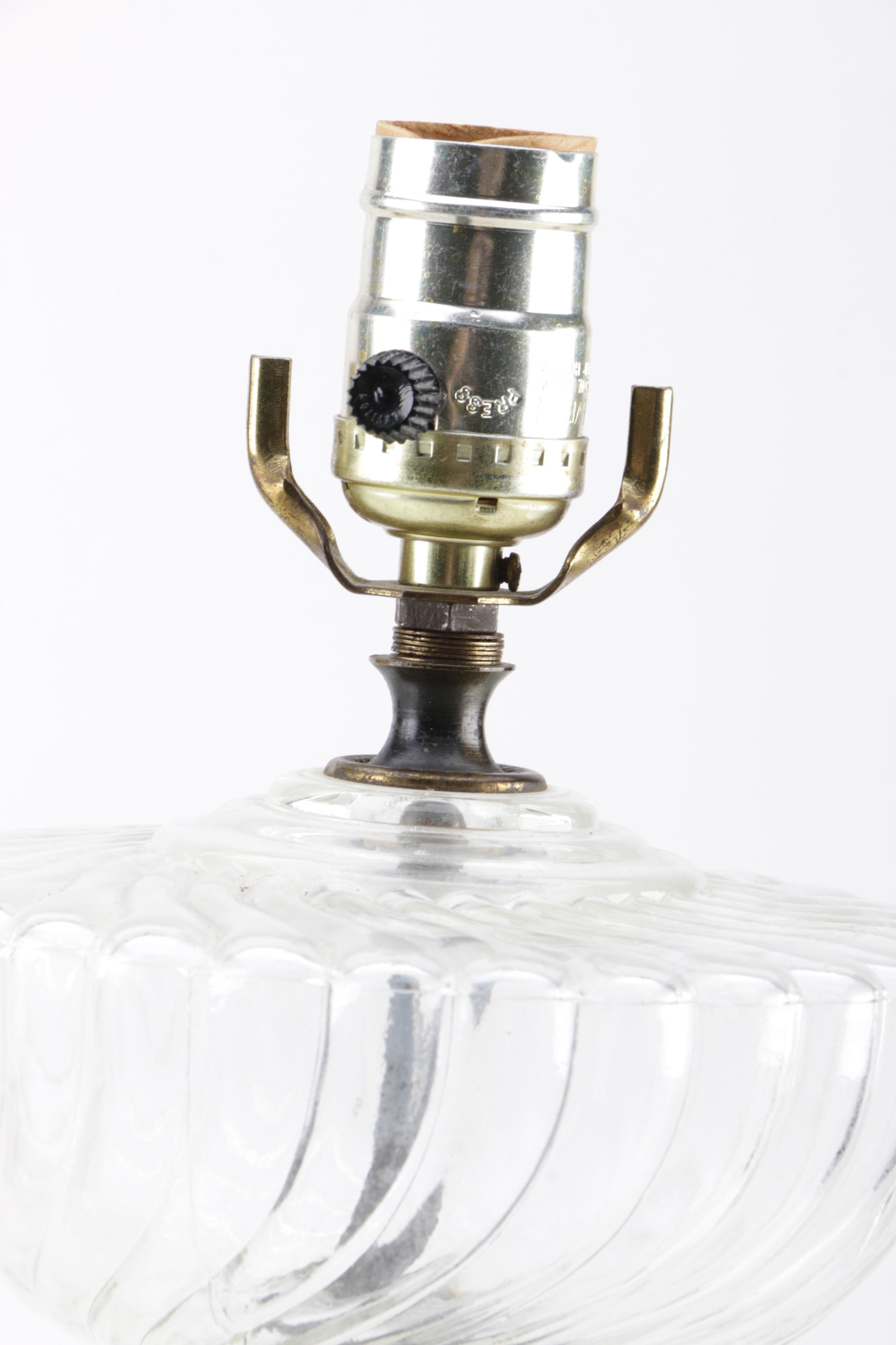 Vintage Italian Corinthian Column Table Lamps With Marble Bases