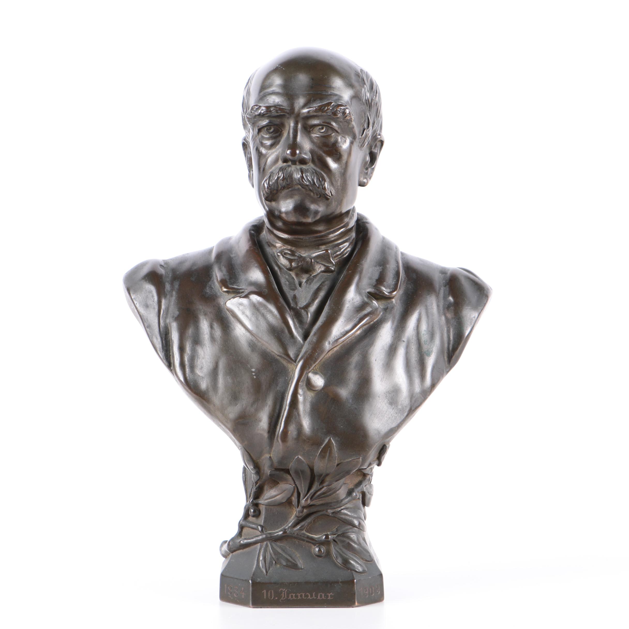 Bronze Bust of Otto von Bismarck  by Kraus