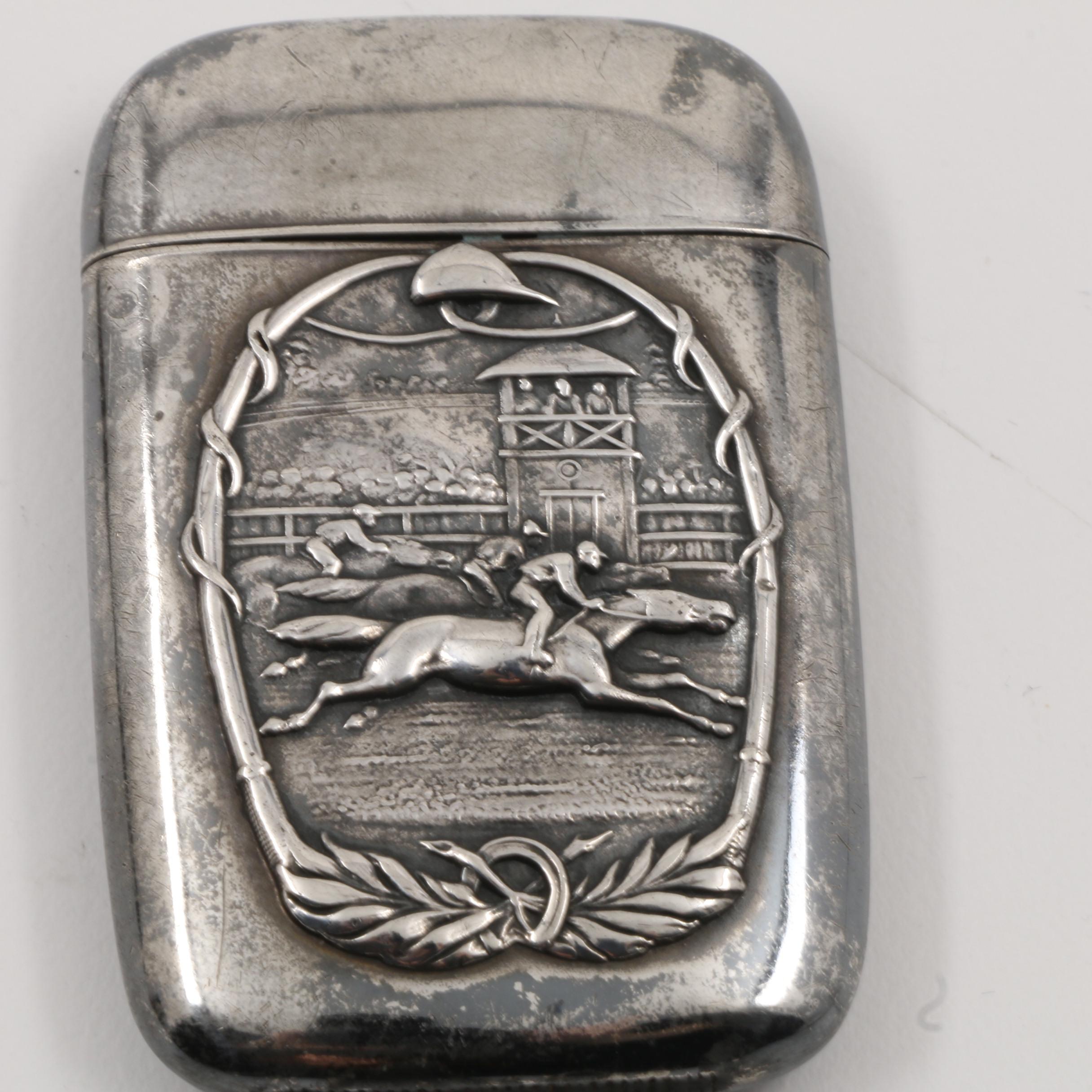 Three Antique Sterling Silver Vesta Cases