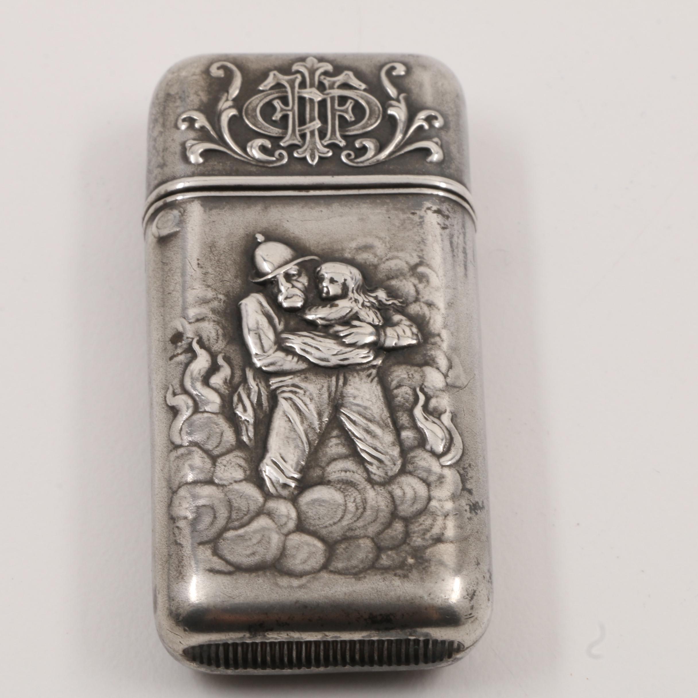 Three Antique Sterling Silver Vesta Cases