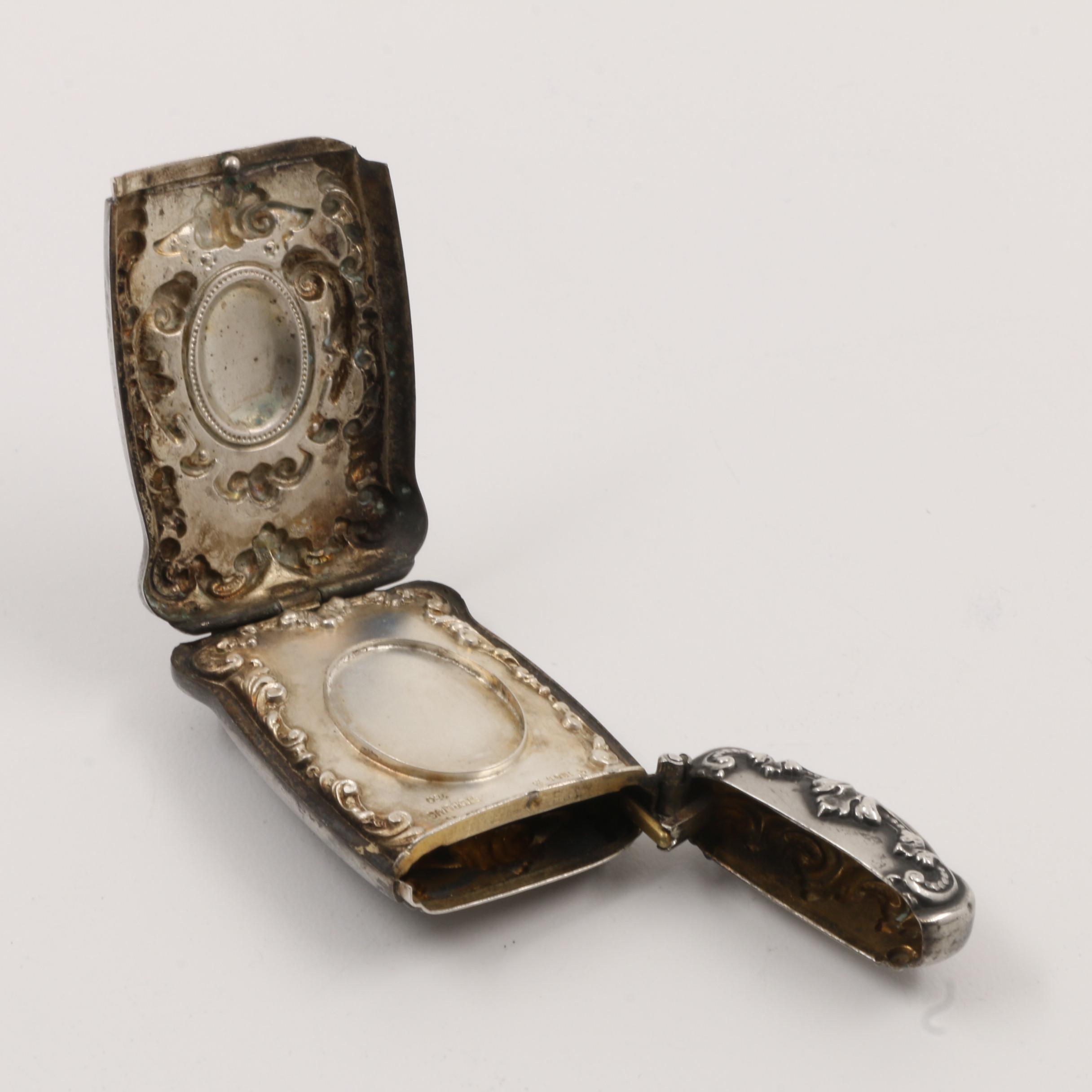 Three Antique Sterling Silver Vesta Cases