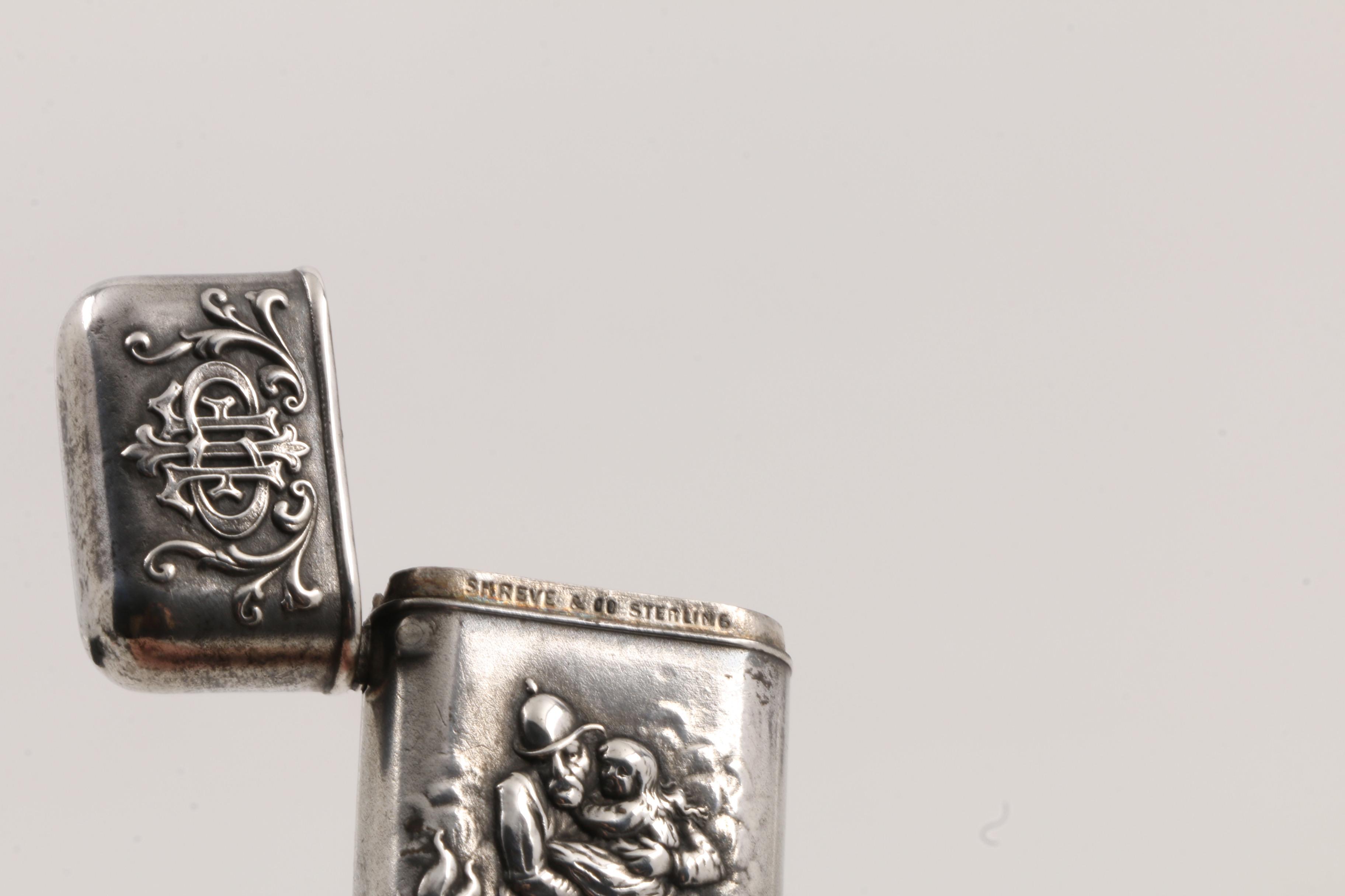 Three Antique Sterling Silver Vesta Cases