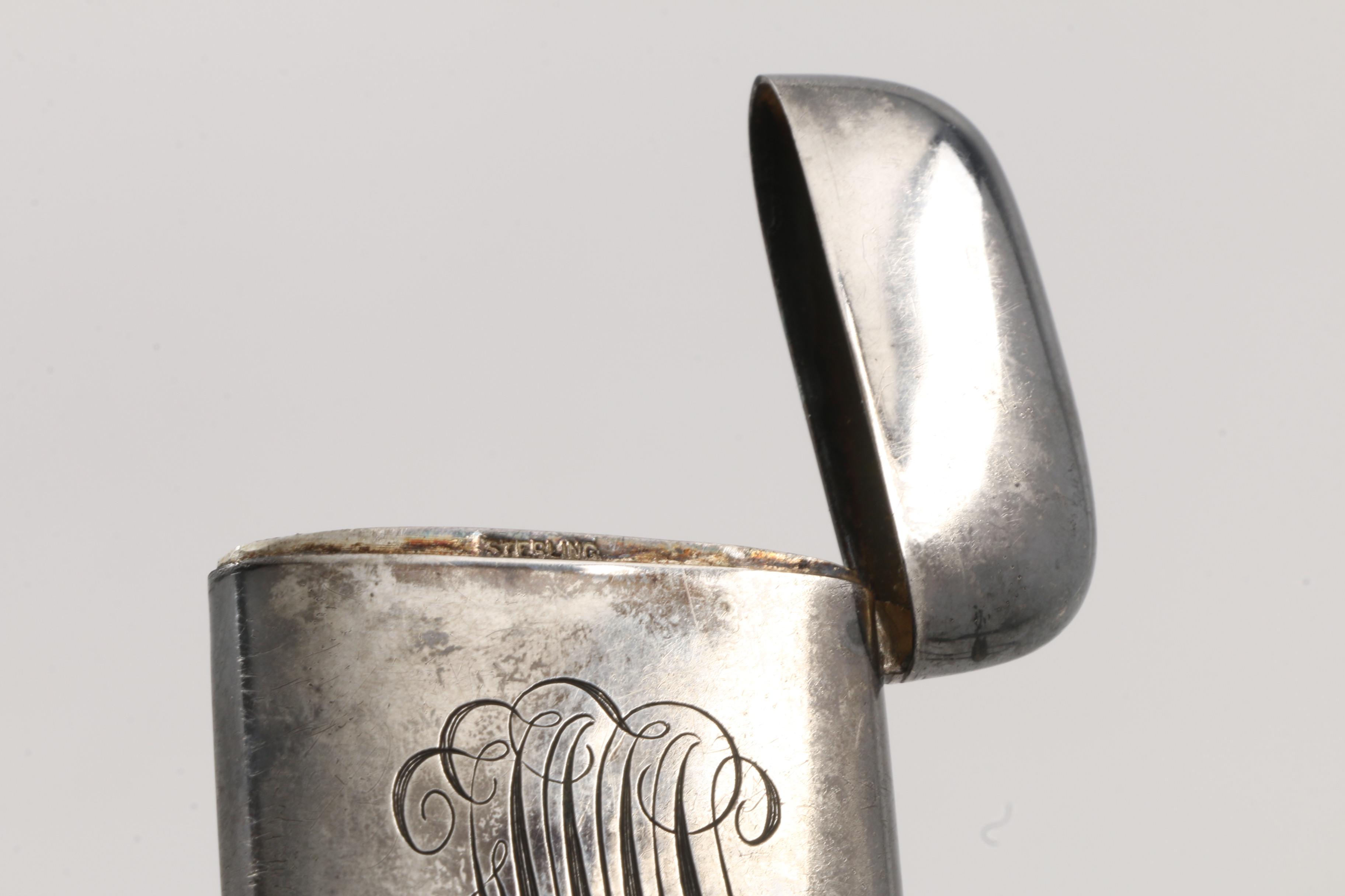 Three Antique Sterling Silver Vesta Cases