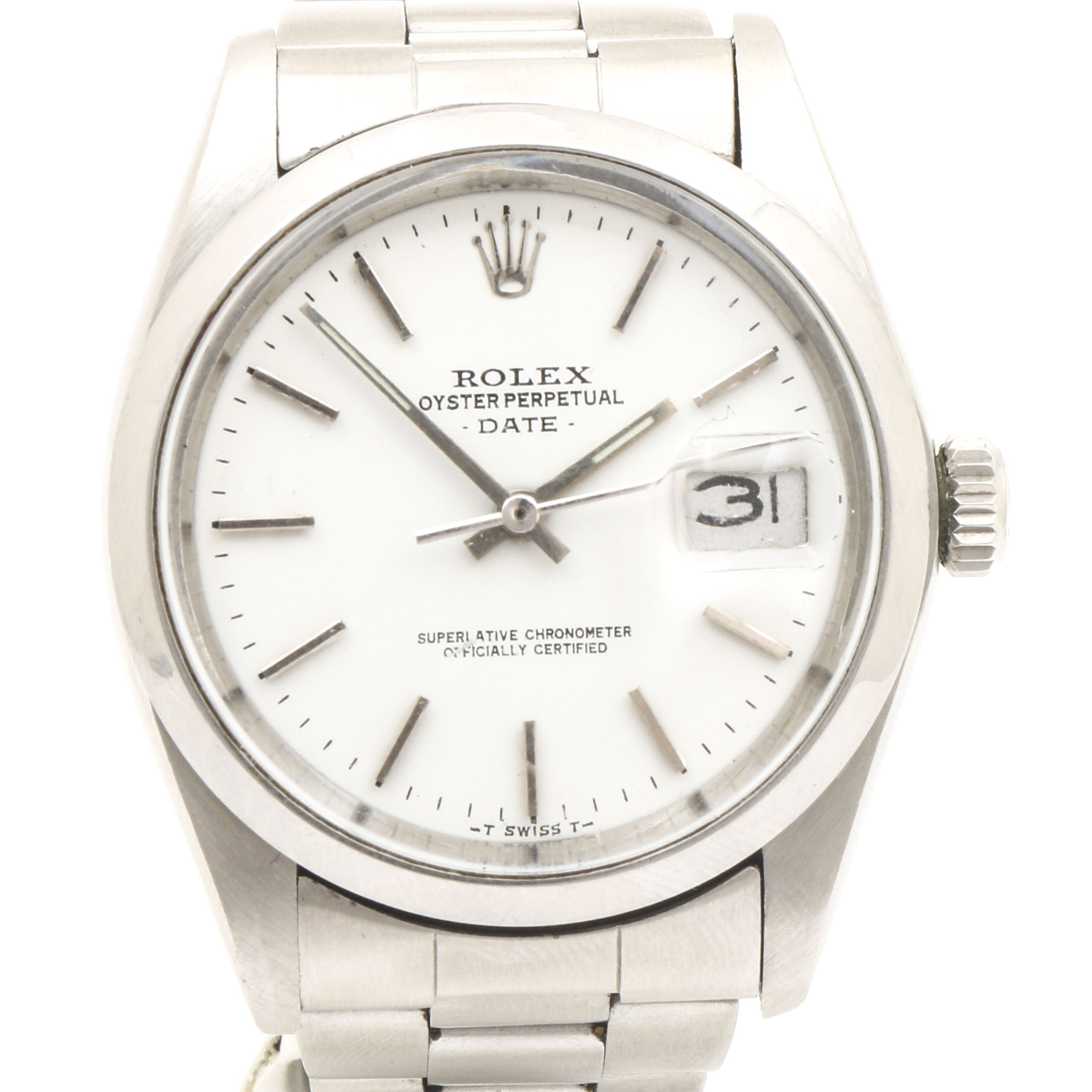 Rolex Stainless Steel Oyster Perpetual Date Watch