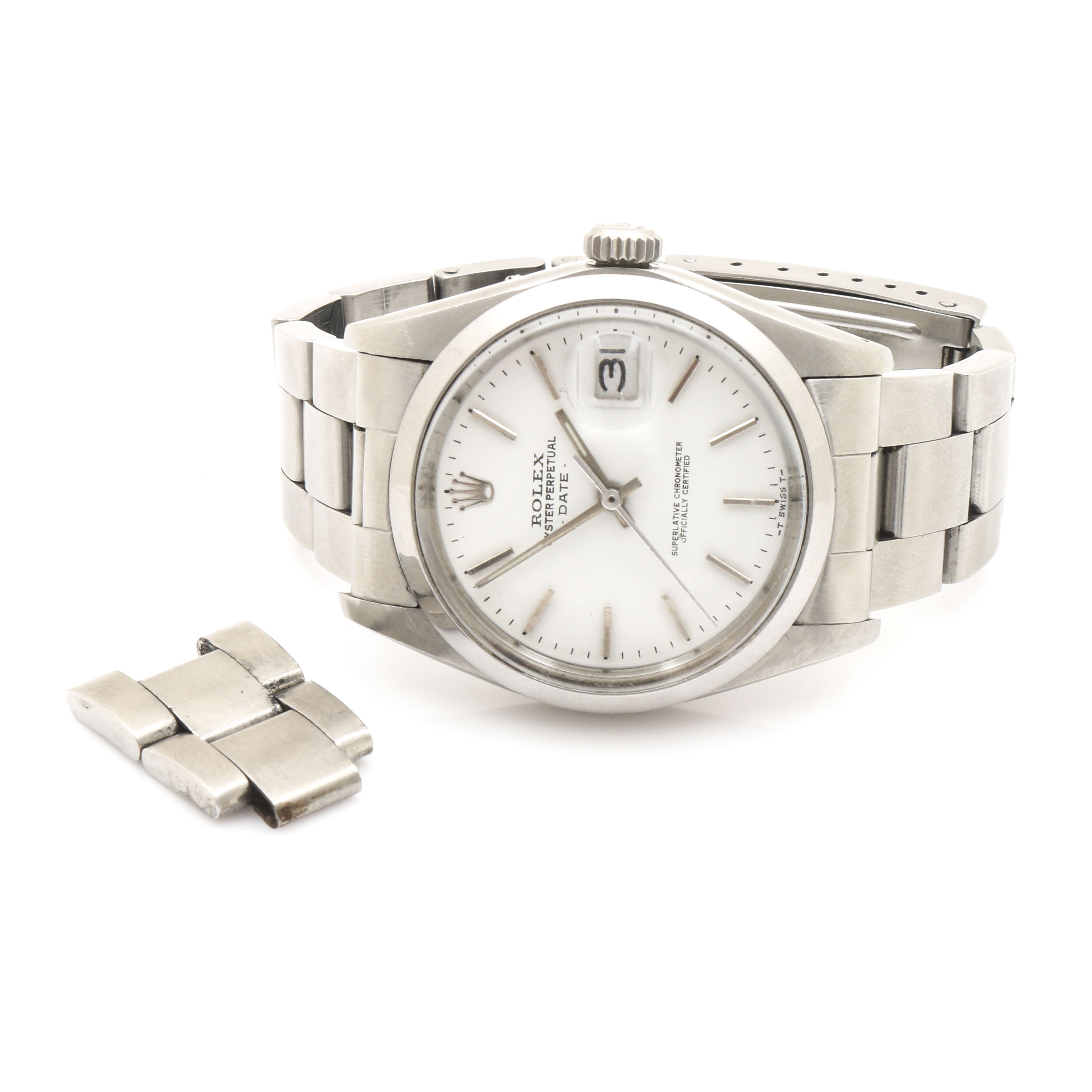 Rolex Stainless Steel Oyster Perpetual Date Watch