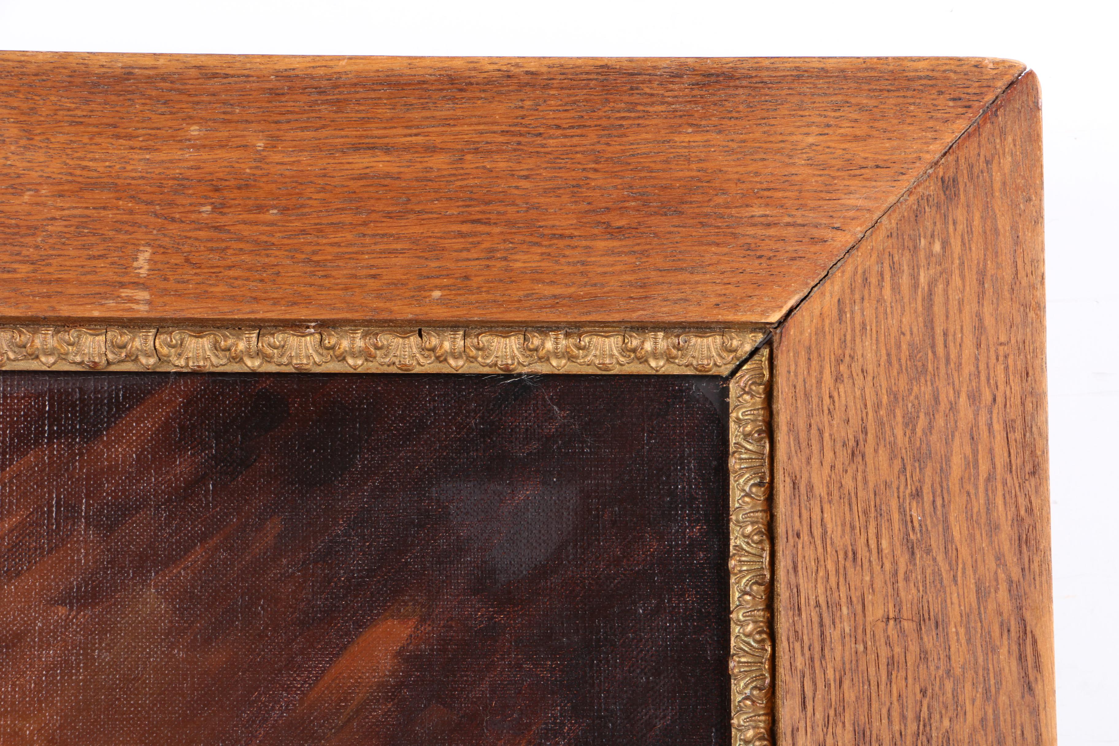 1938 Oil Painting of a World War One German Military Officer "Den Heldentod"