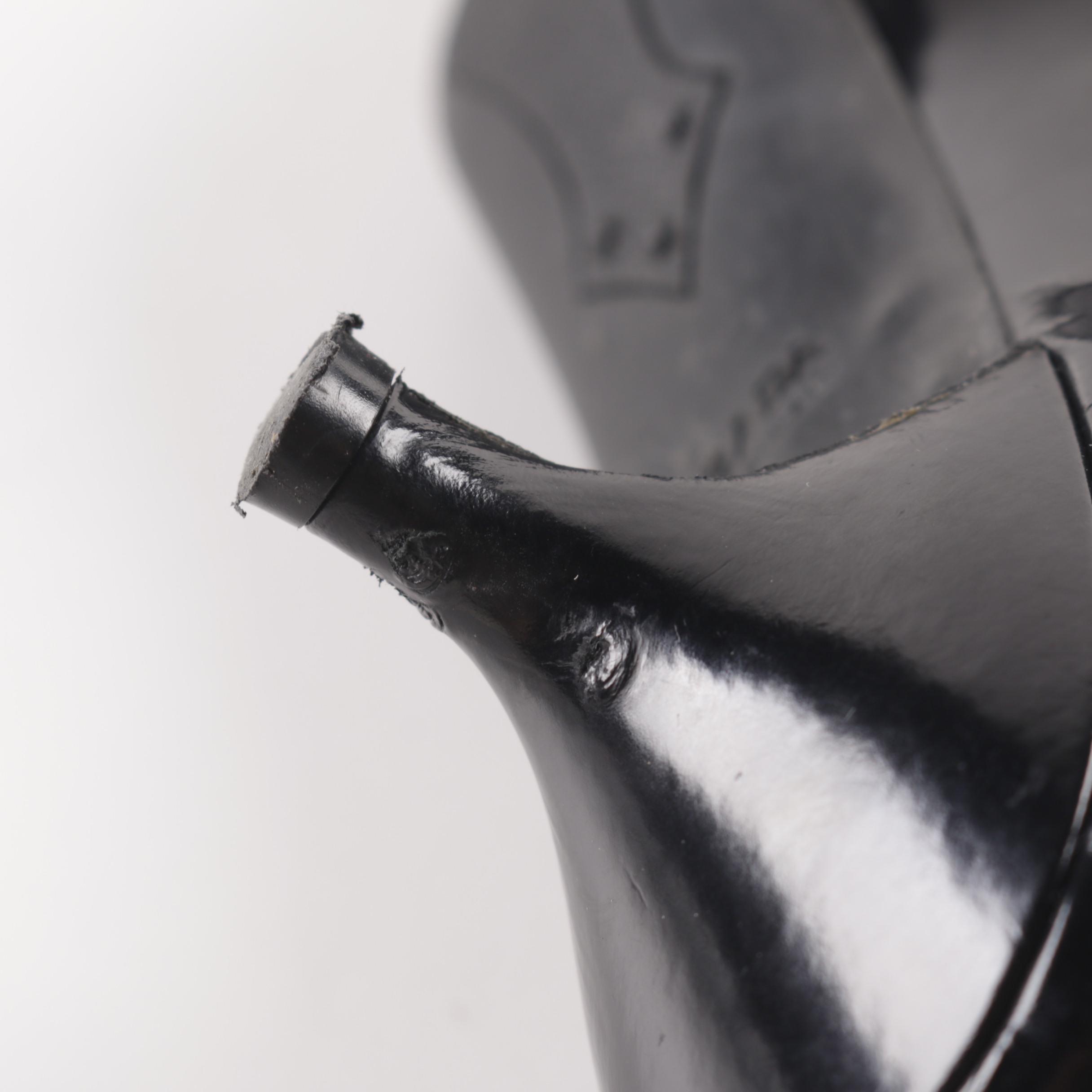 Prada Black Leather Kitten Heels