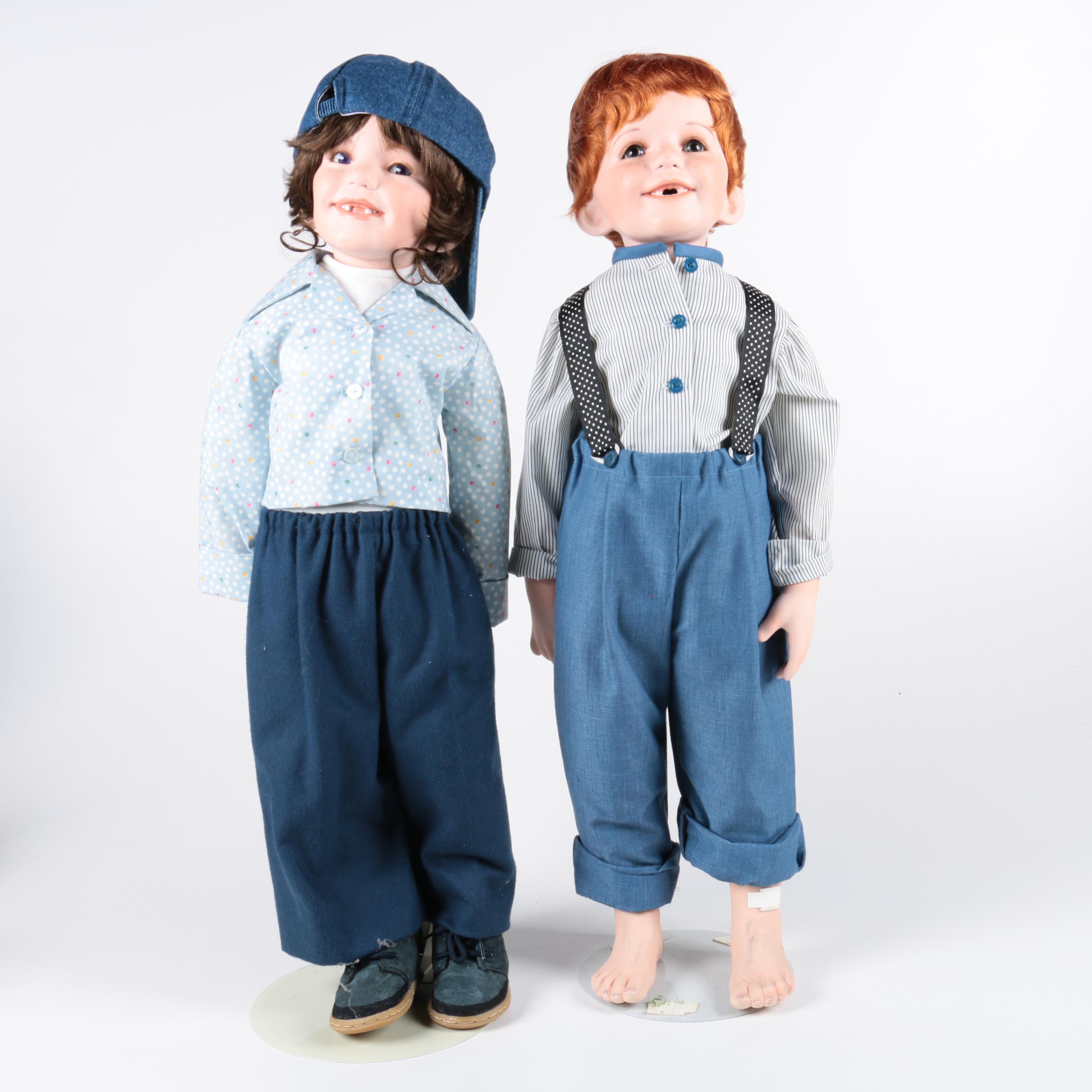Gap Toothed Porcelain Boy Dolls