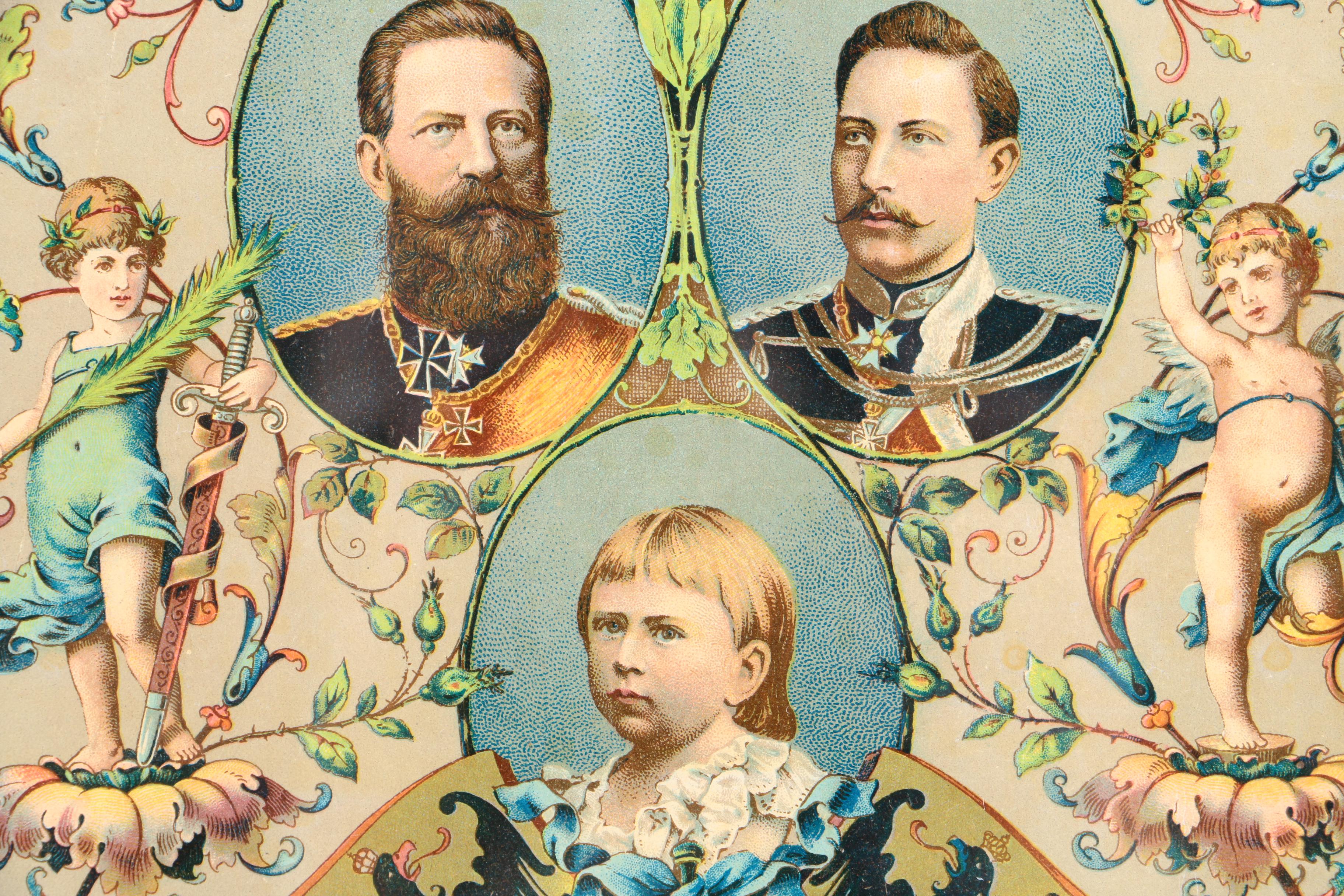 Chromolithograph of Four Generations of the House of Hohenzollern