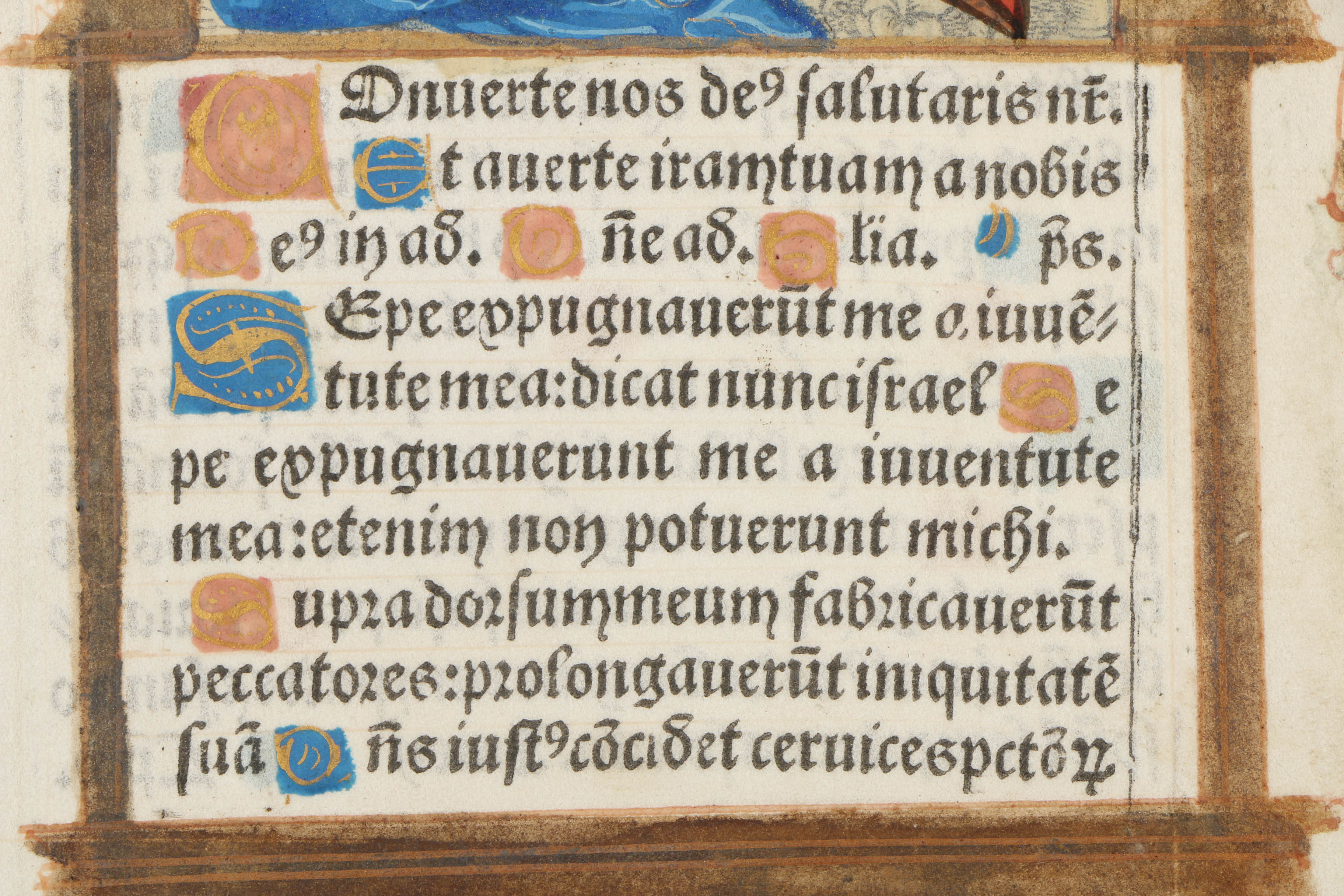 Early 16th-Century Page from a Book of Hours "The Coronation of the Virgin"