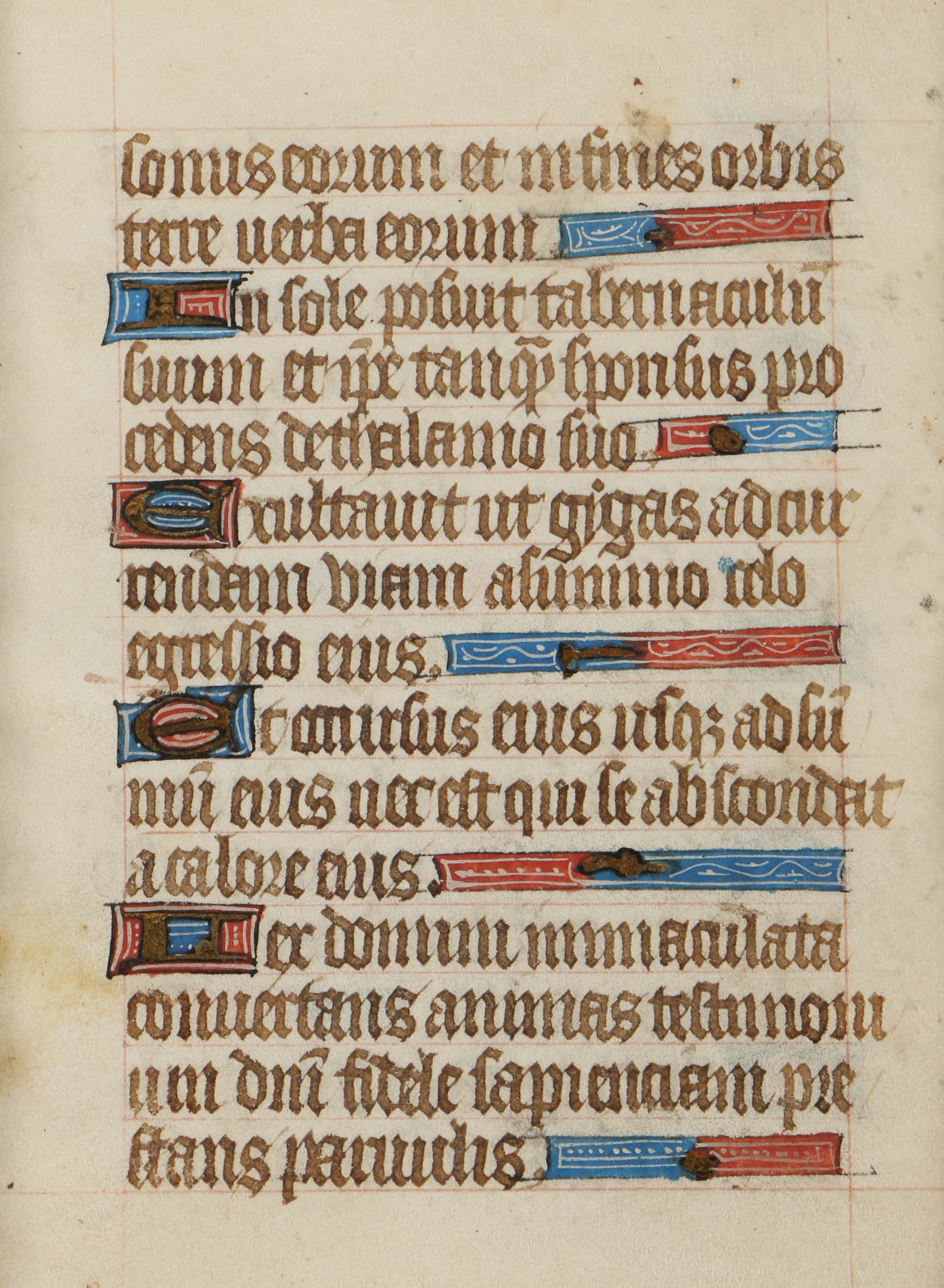 Six Late 15th-Century Hand-Painted Pages from French Book of Hours