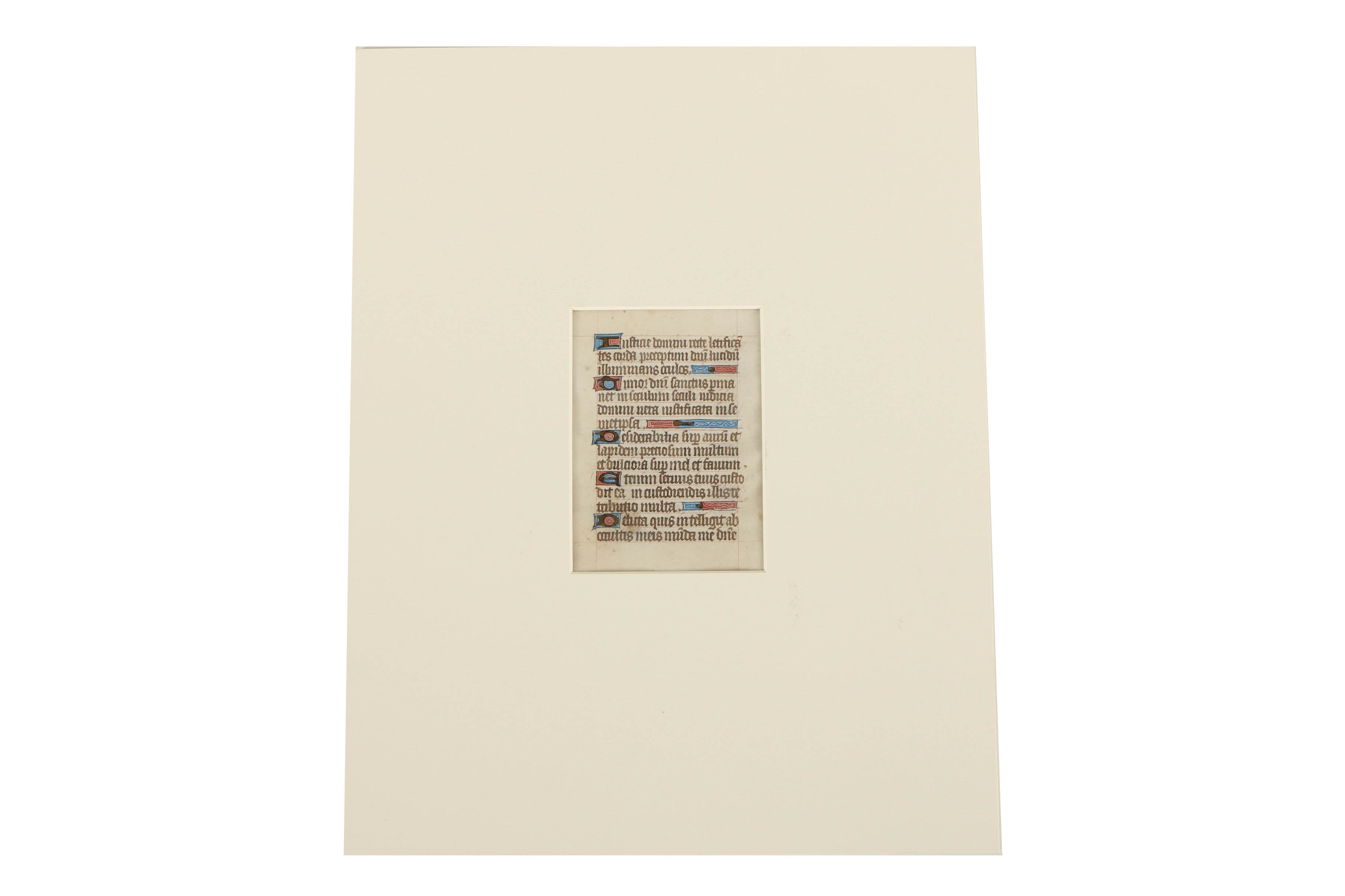 Six Late 15th-Century Hand-Painted Pages from French Book of Hours