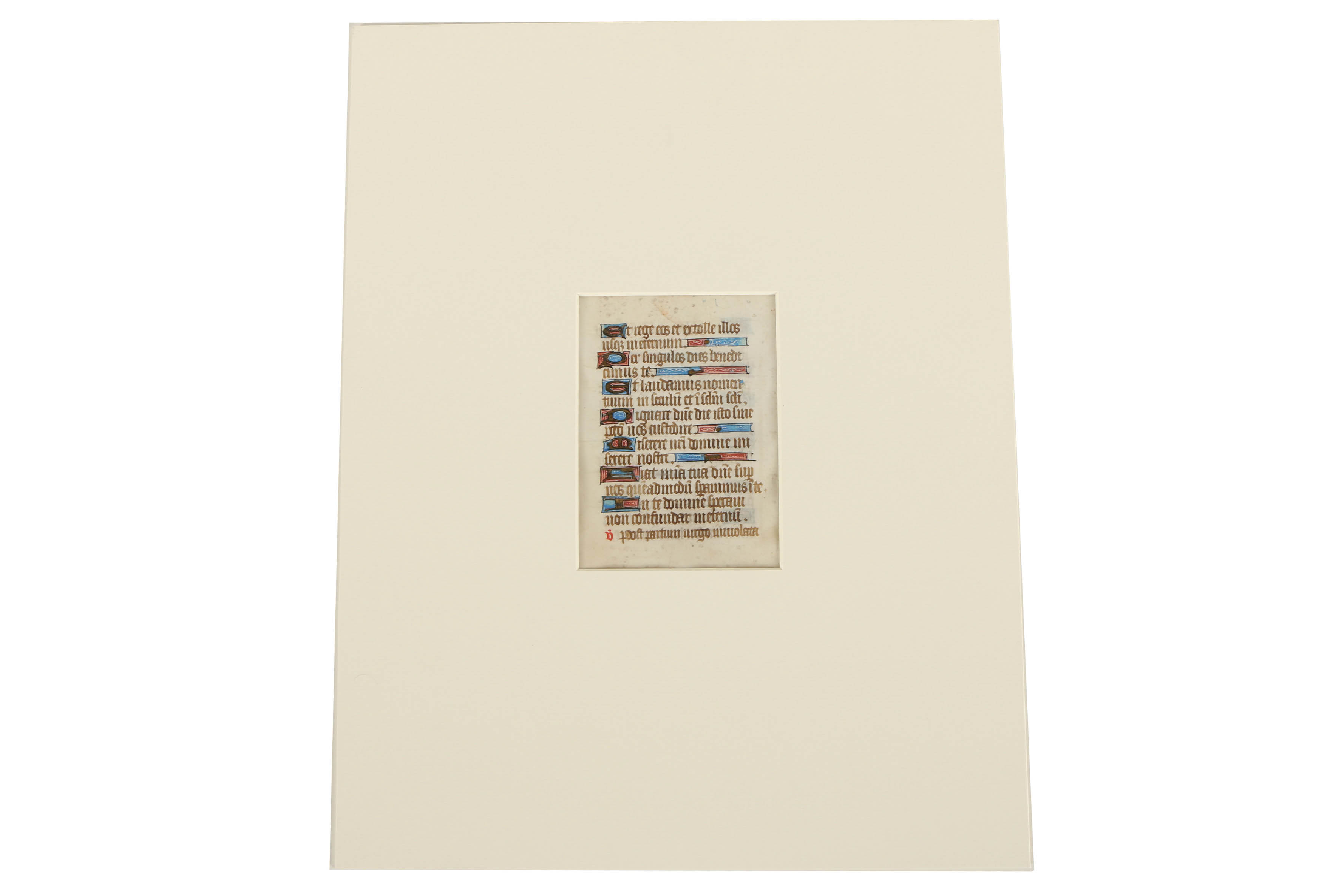 Six Late 15th-Century Hand-Painted Pages from French Book of Hours