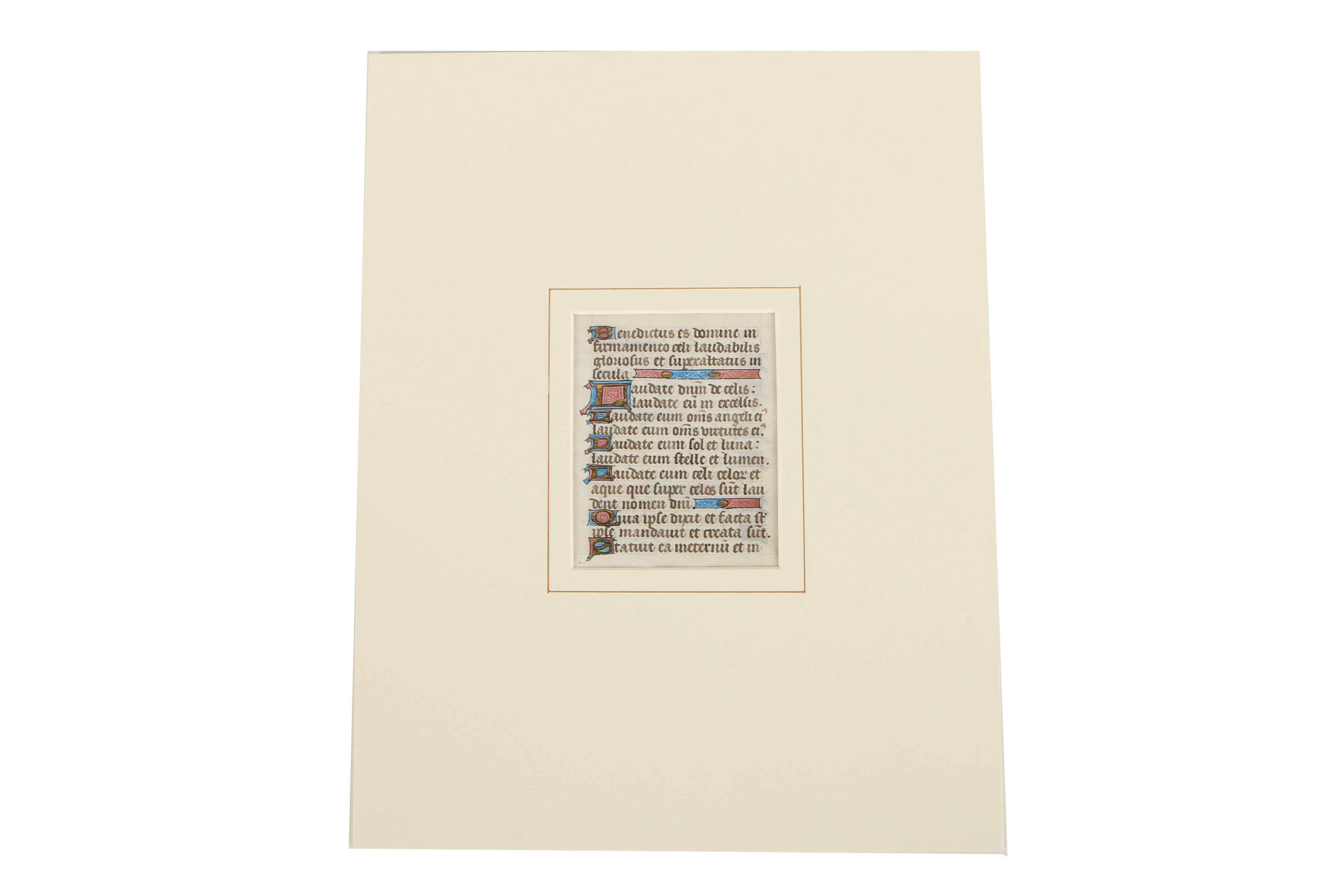 Six Late 15th-Century Hand-Painted Pages from French Book of Hours