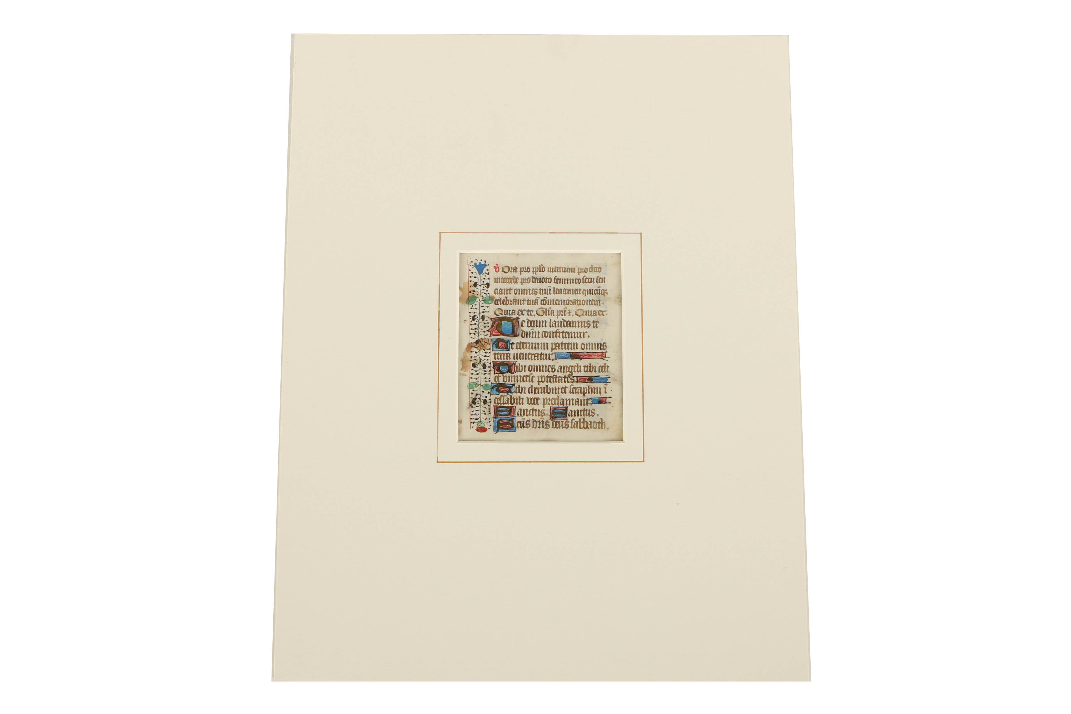 Six Late 15th-Century Hand-Painted Pages from French Book of Hours