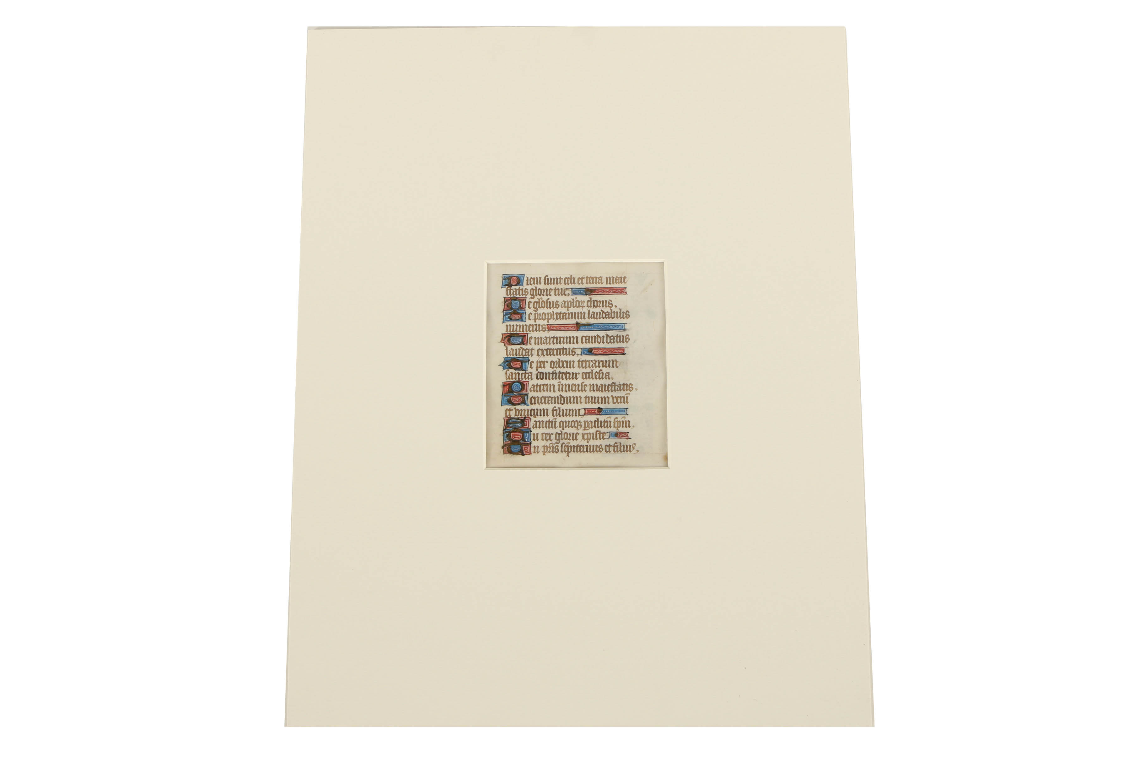 Six Late 15th-Century Hand-Painted Pages from French Book of Hours