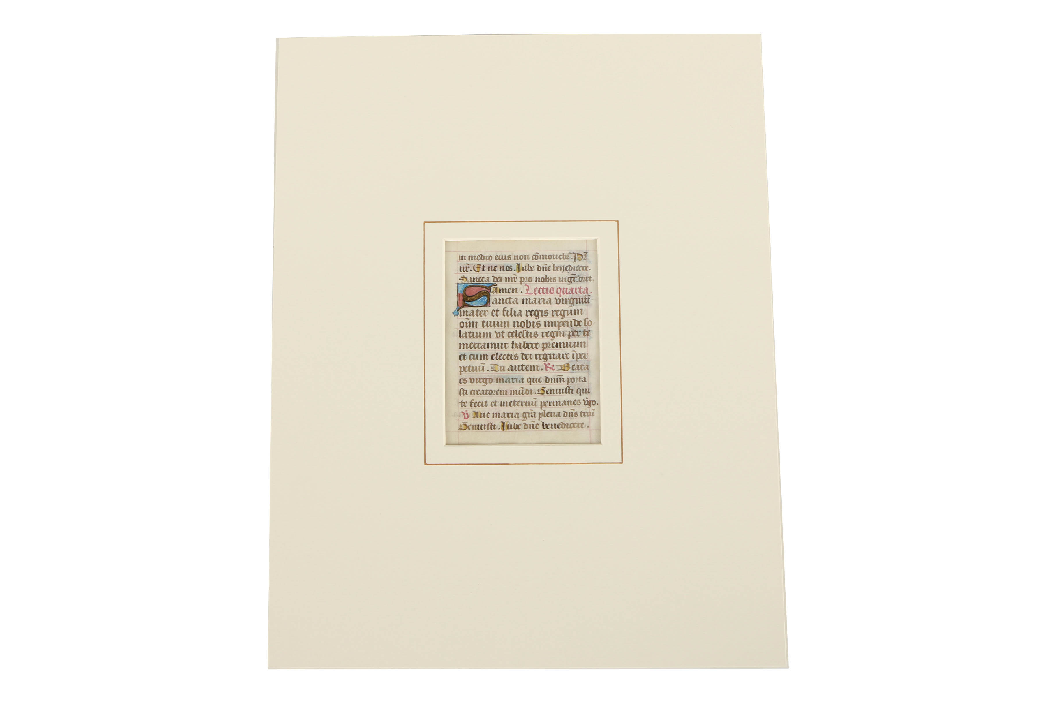 Six Late 15th-Century Hand-Painted Pages from French Book of Hours