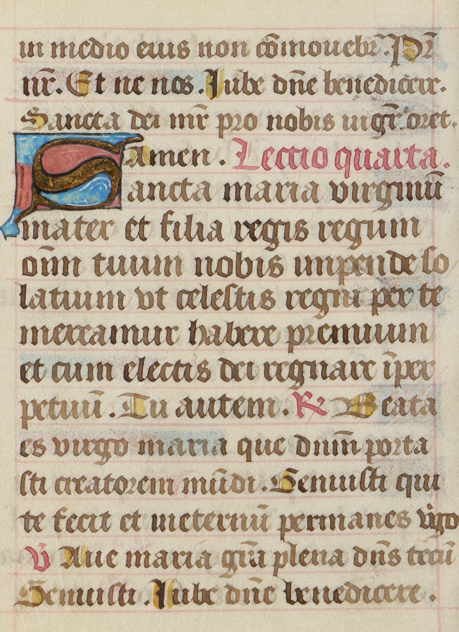 Six Late 15th-Century Hand-Painted Pages from French Book of Hours