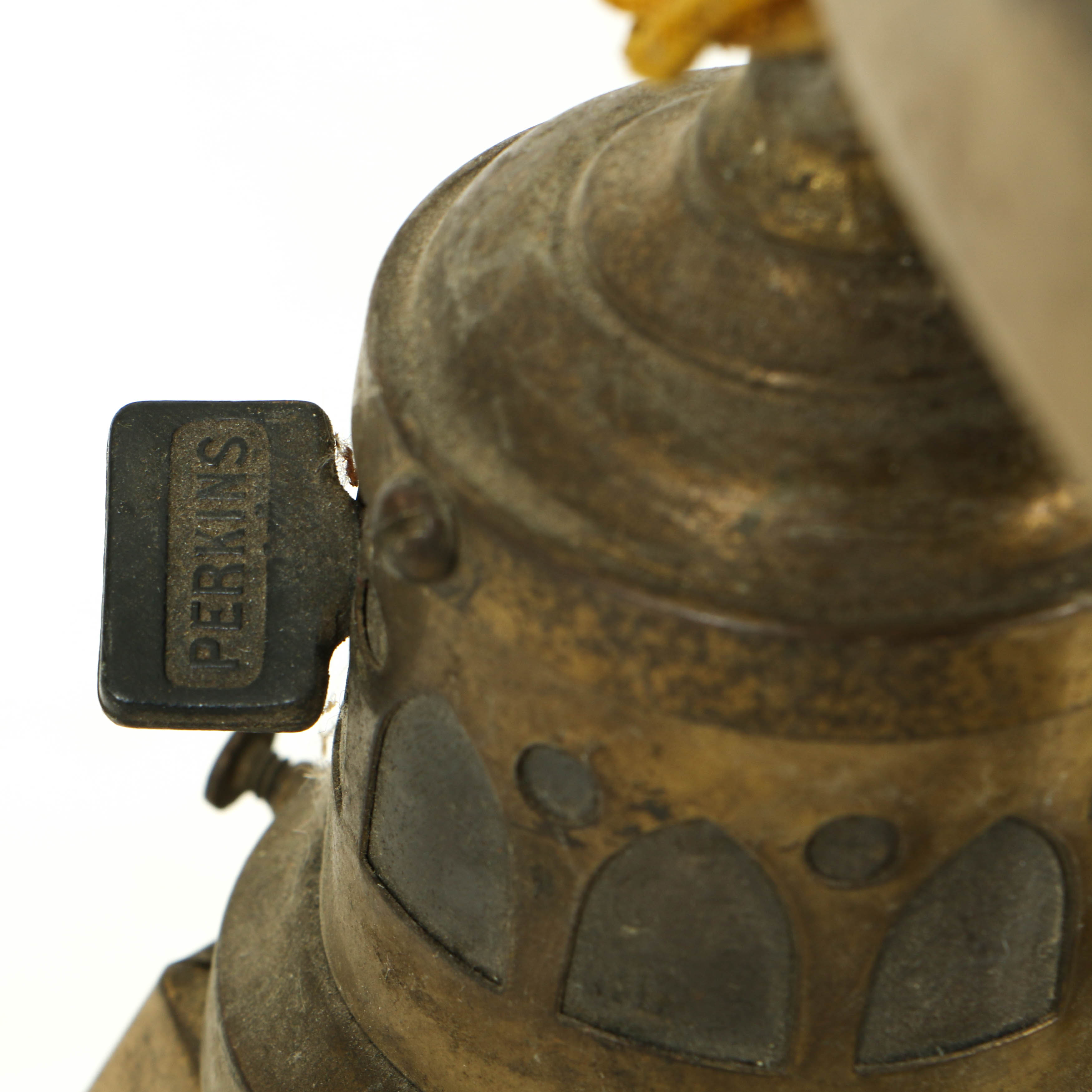 Vintage Brass Four Shade Caramel Slag Glass Hanging Light Fixture