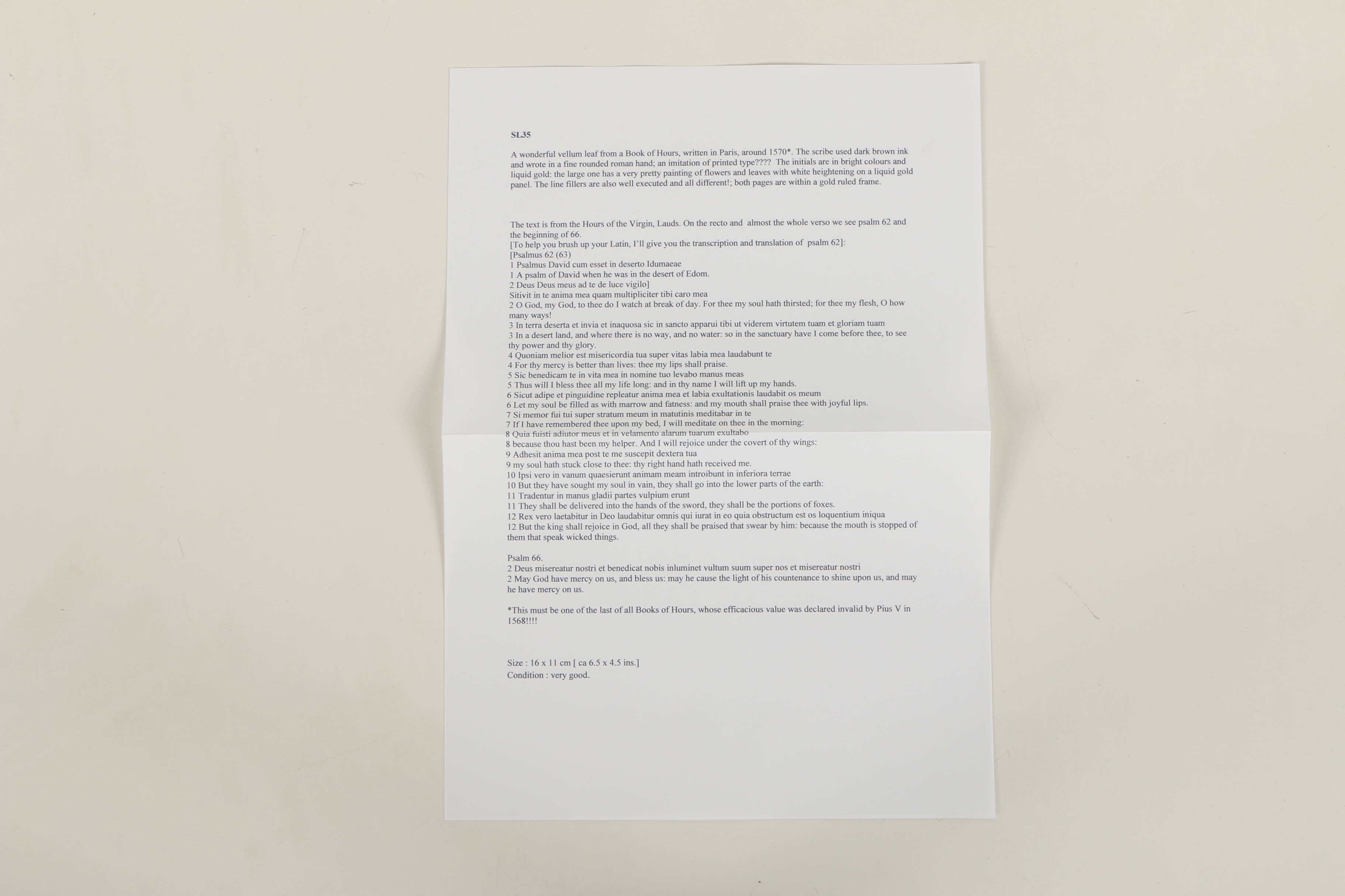 Late 16th-Century Miniature Hand-Painted Vellum Leaves from French Book of Hours