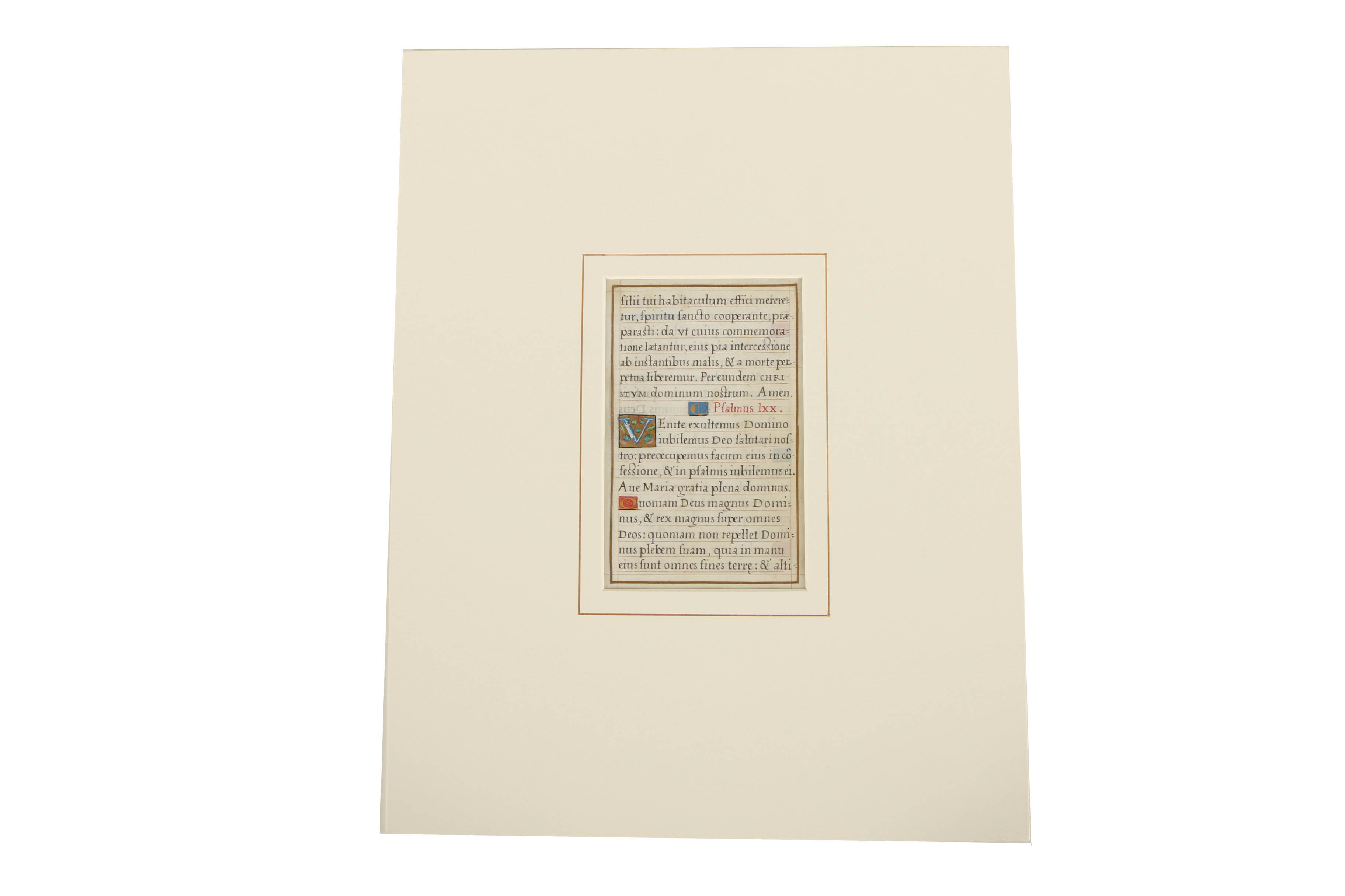 Late 16th-Century Miniature Hand-Painted Vellum Leaves from French Book of Hours